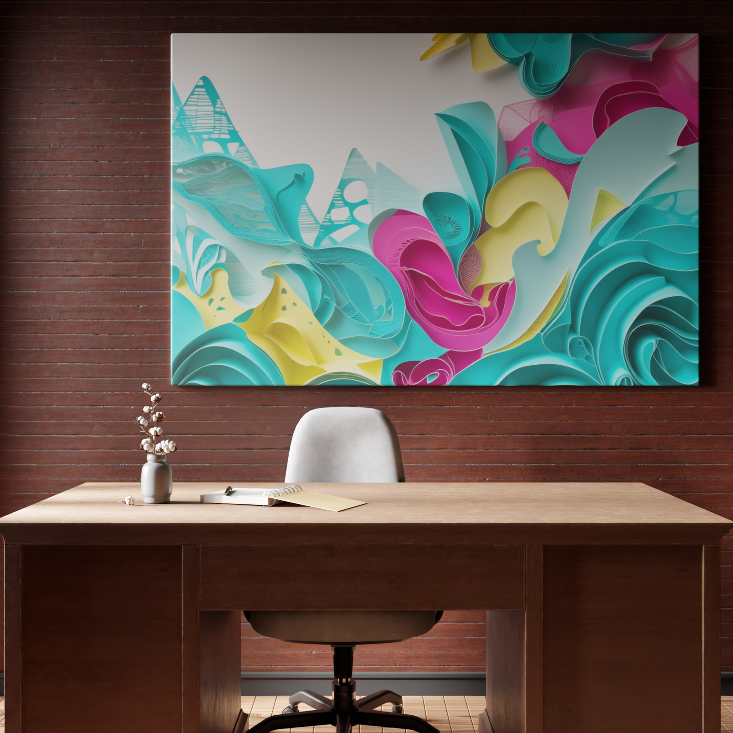 Waves of Colorful Paper Dreams