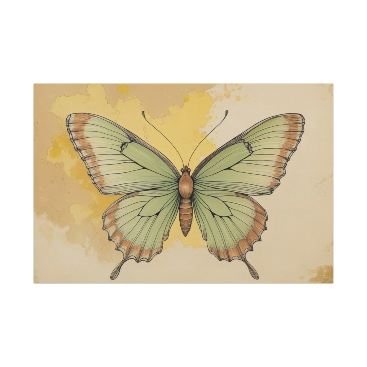 Ethereal Butterfly on Sunlit Canvas