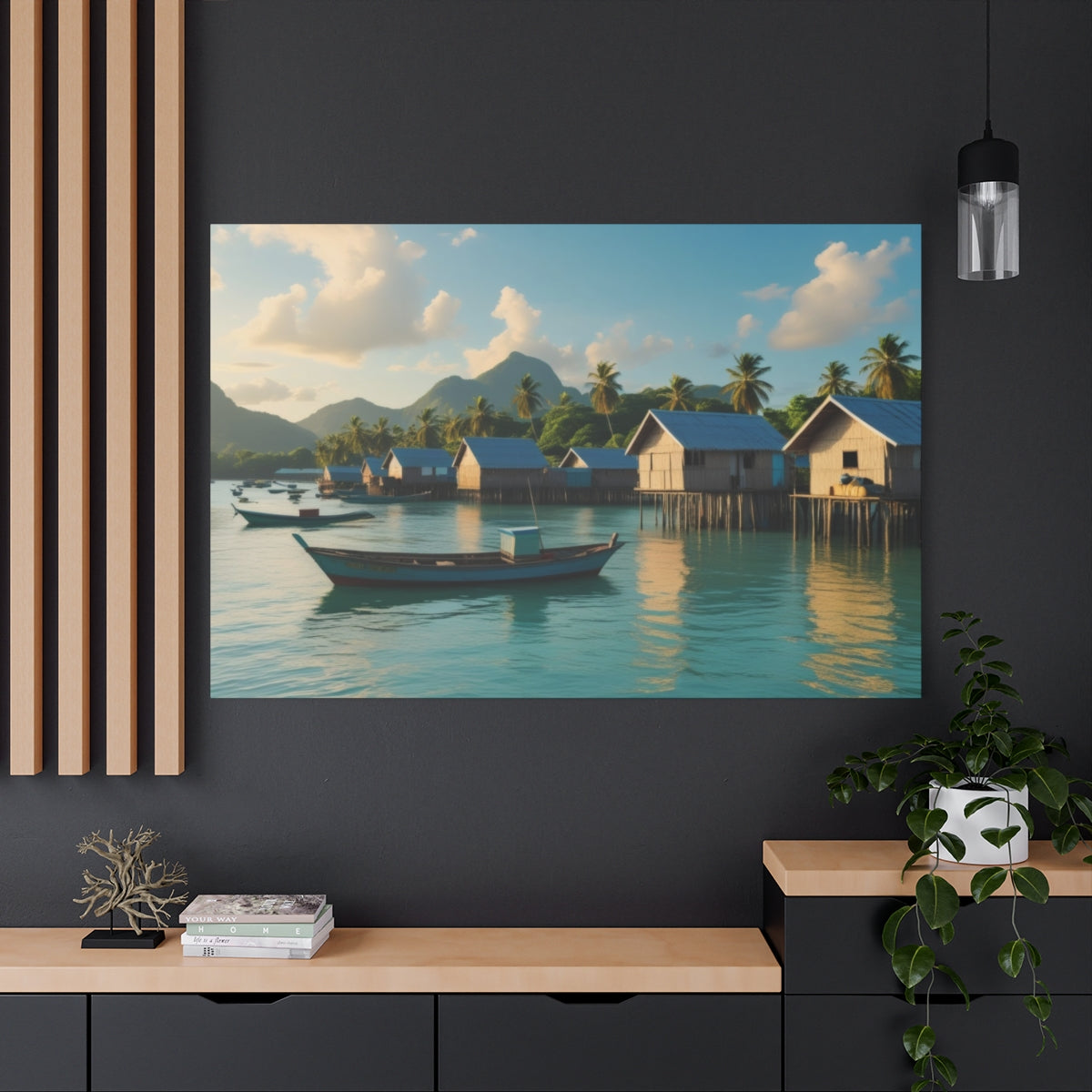 Tranquil Waters of a Stilted Village