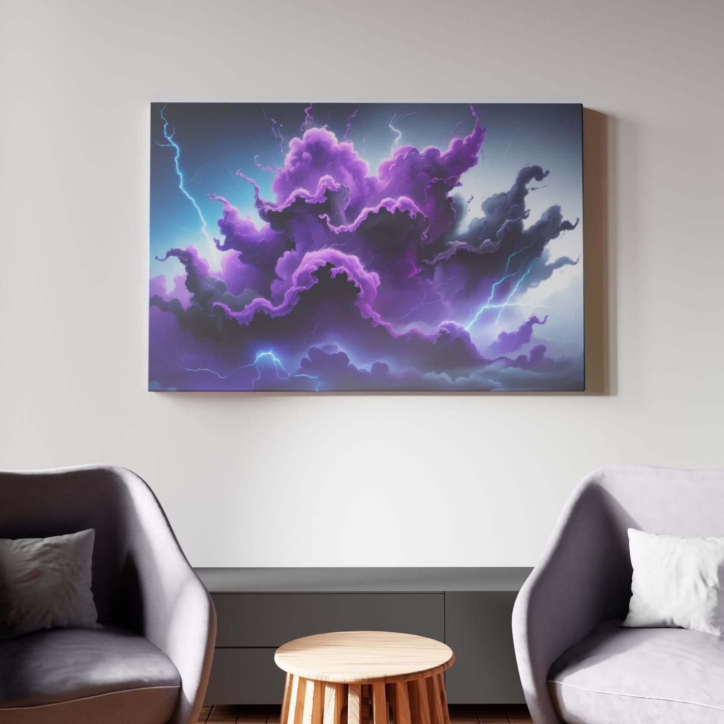 Electric Storm Clouds in Purple Majesty