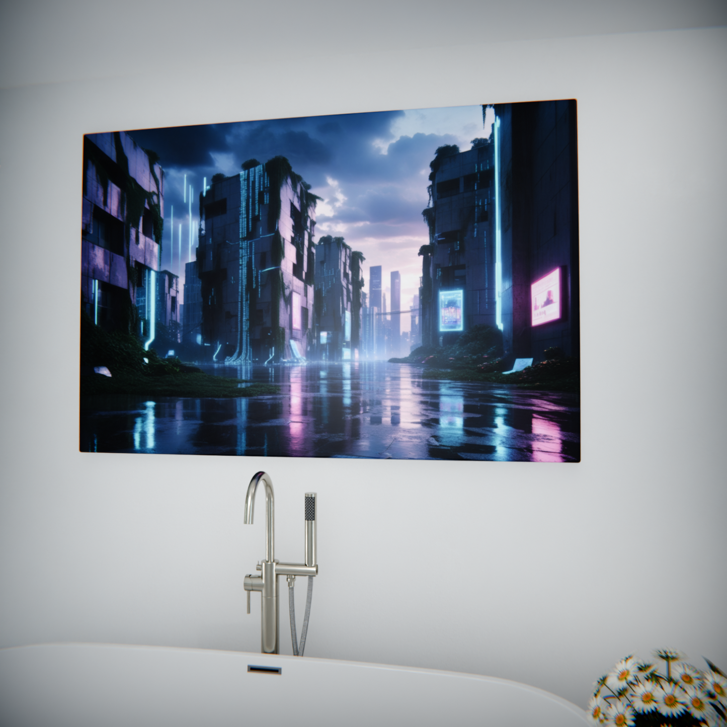 Digital Dystopia: Neon Reflections