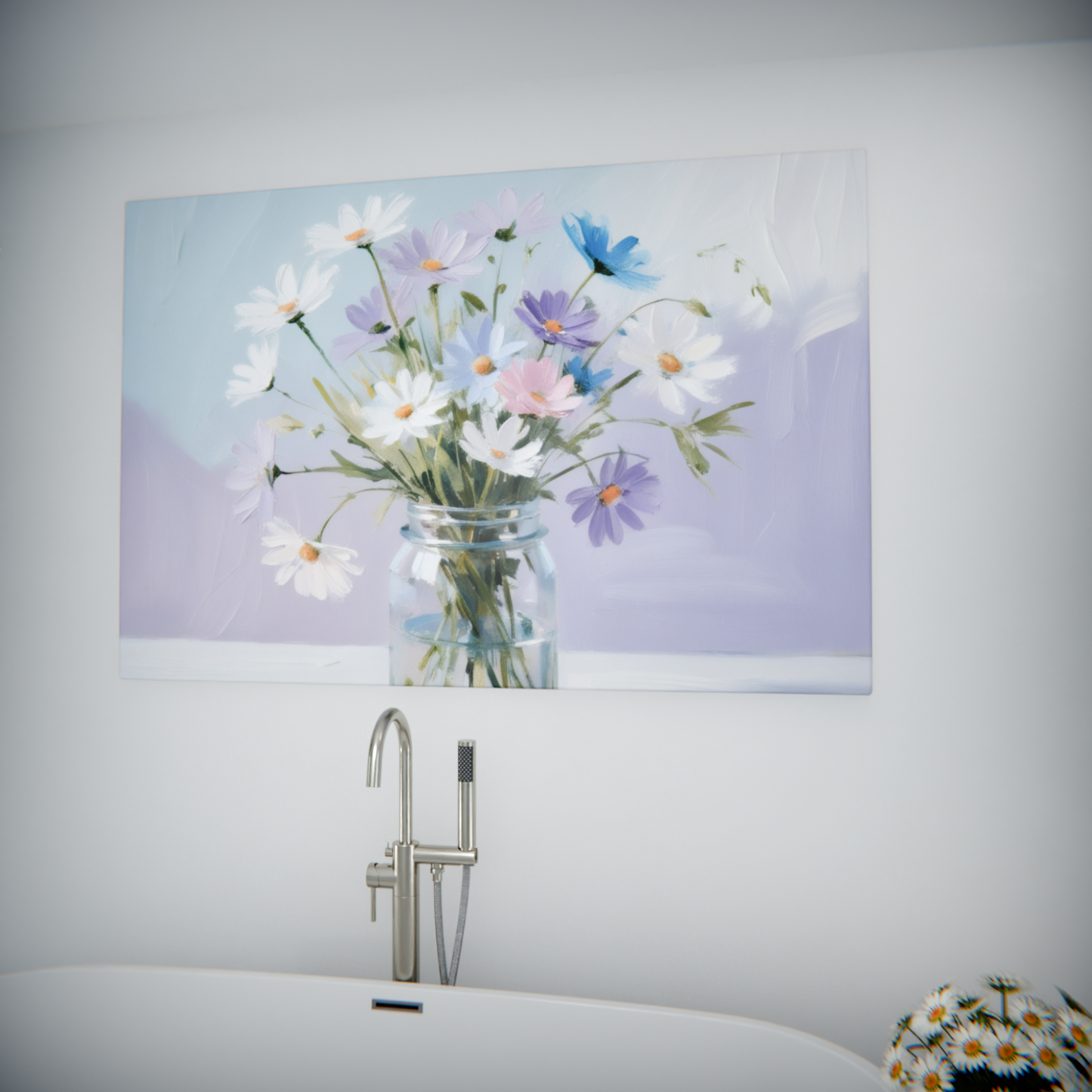 Pastel Floral Symphony in a Jar