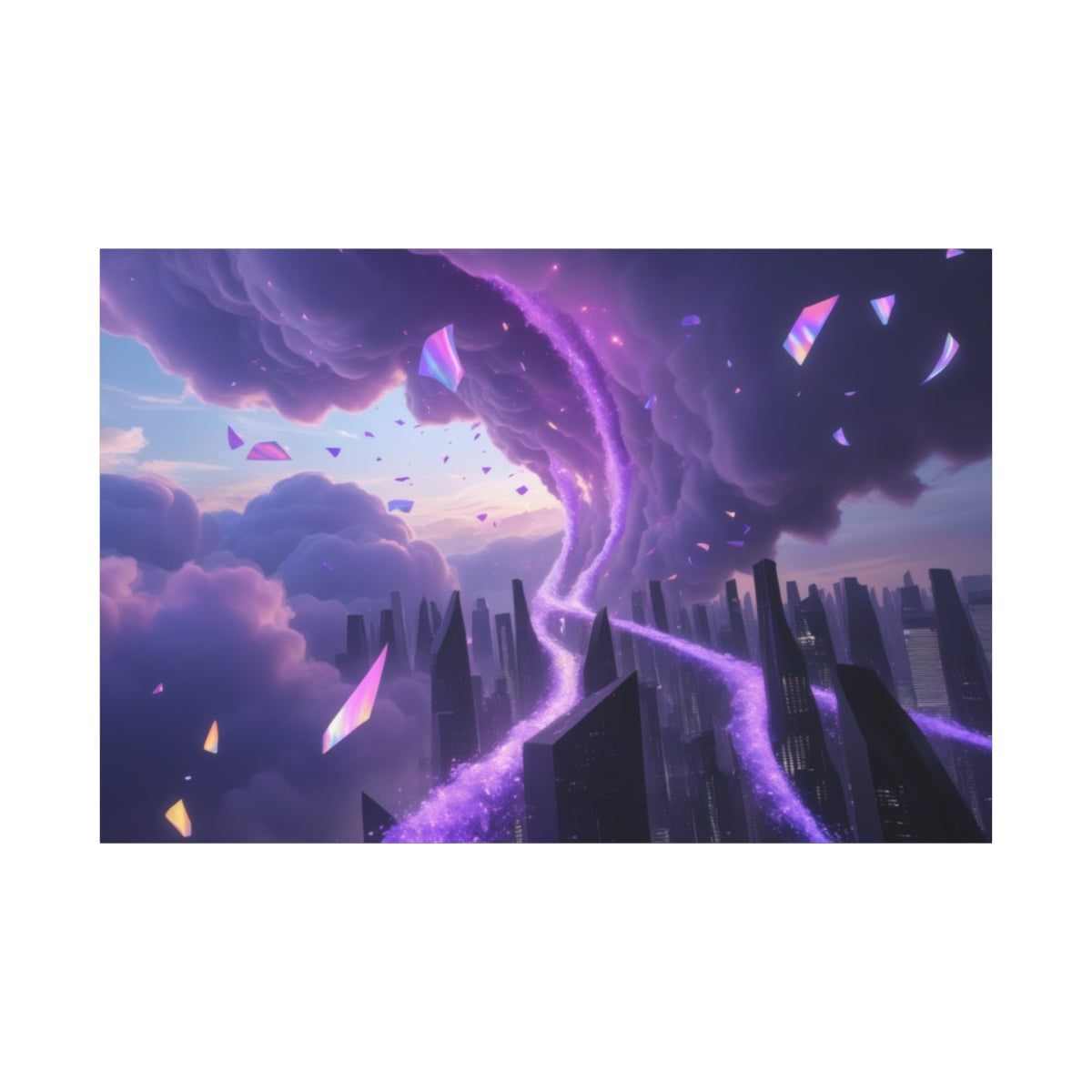 Violet Vortex Over Metropolis