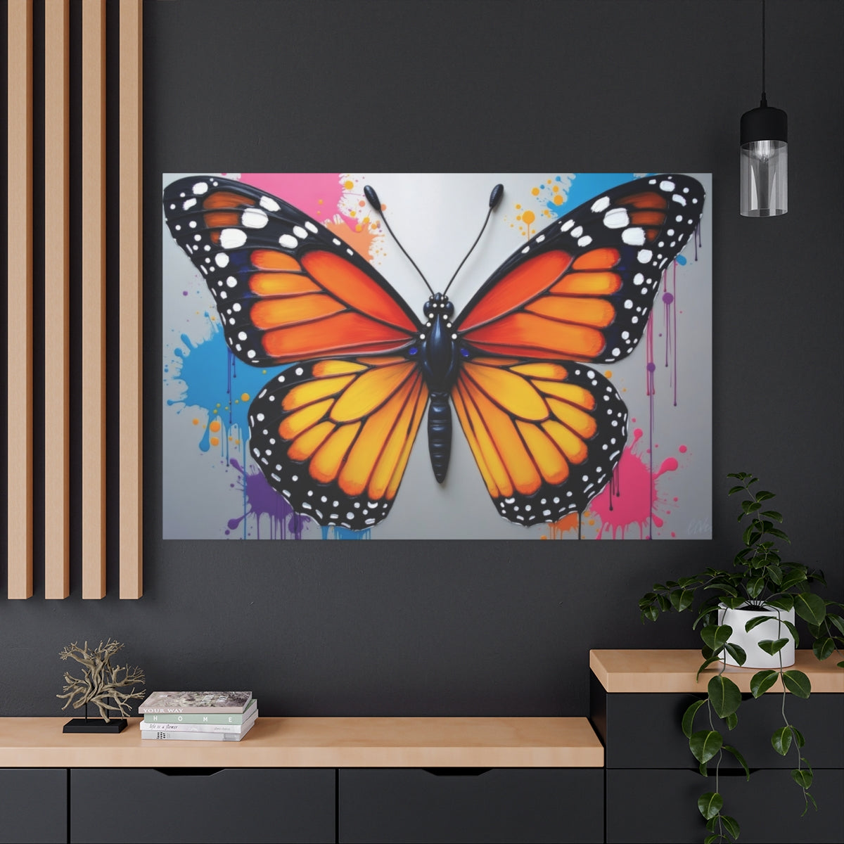 Vibrant Monarch Splatter