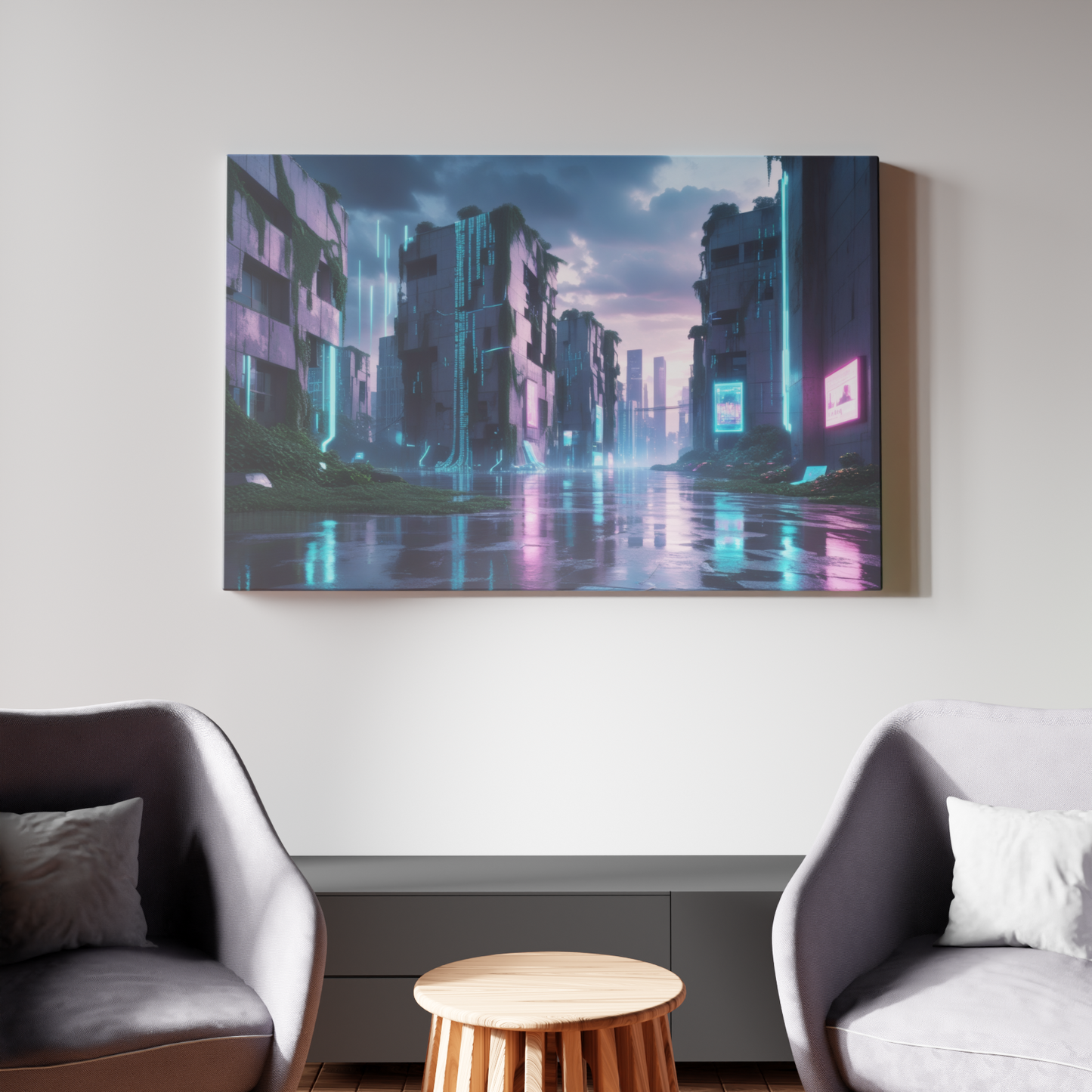 Digital Dystopia: Neon Reflections
