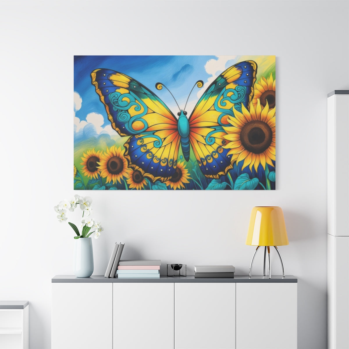 Butterfly Bliss Among Sunflowers