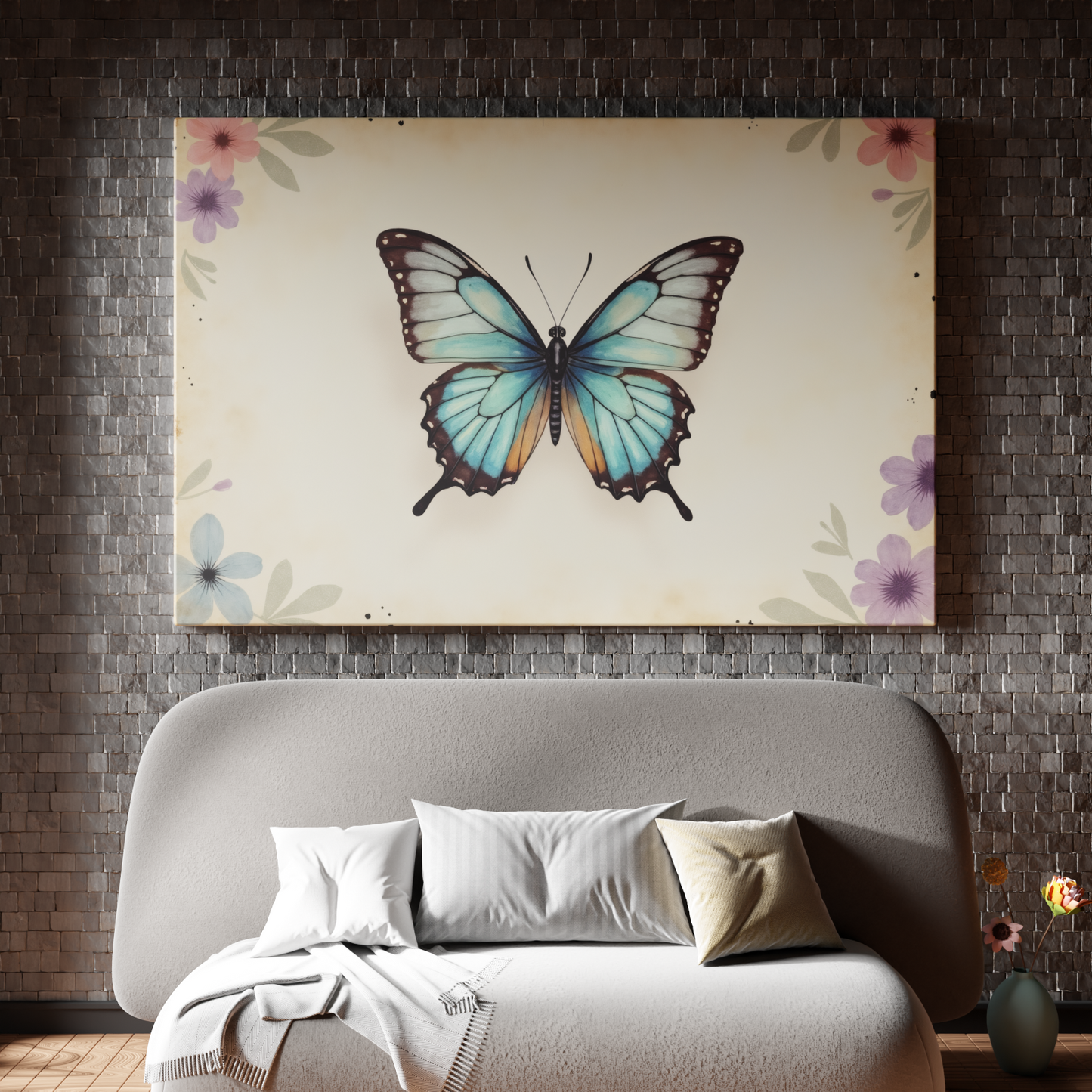 Whimsical Flight of the Azure Butterfly