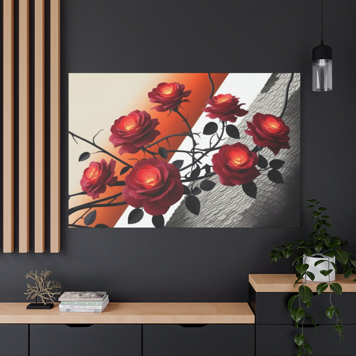 Crimson Blooms Against the Shadows