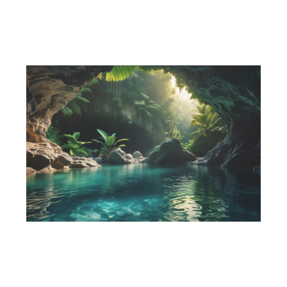 Secret Oasis: Sunlit Grotto Retreat