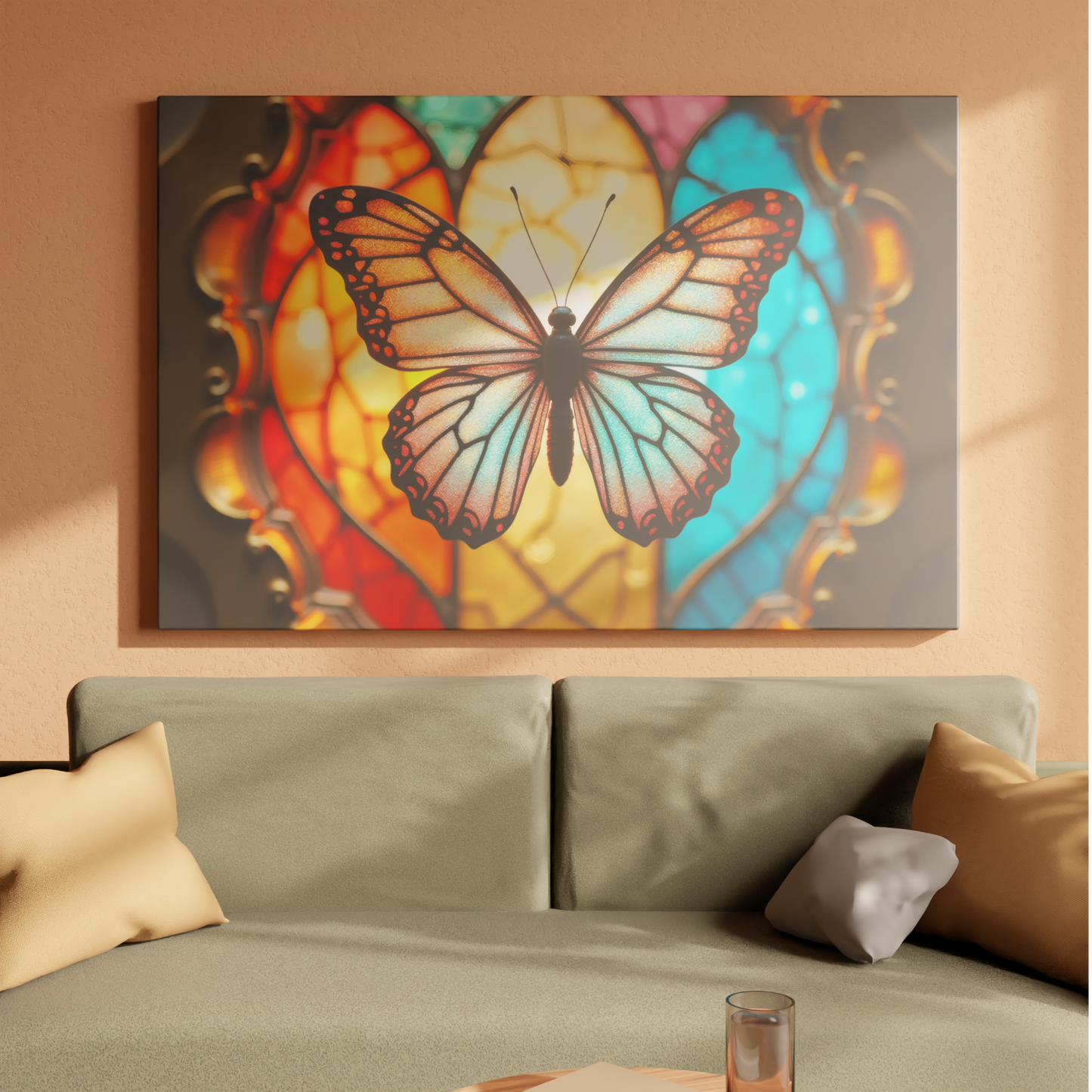 Symphony of Colors: Stained Glass Butterfly