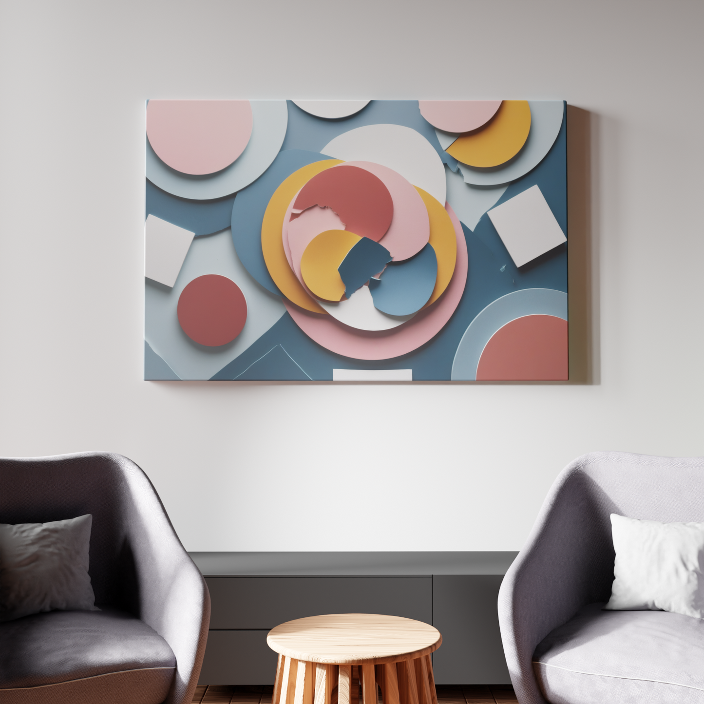 Abstract Geometry of Circles and Squares