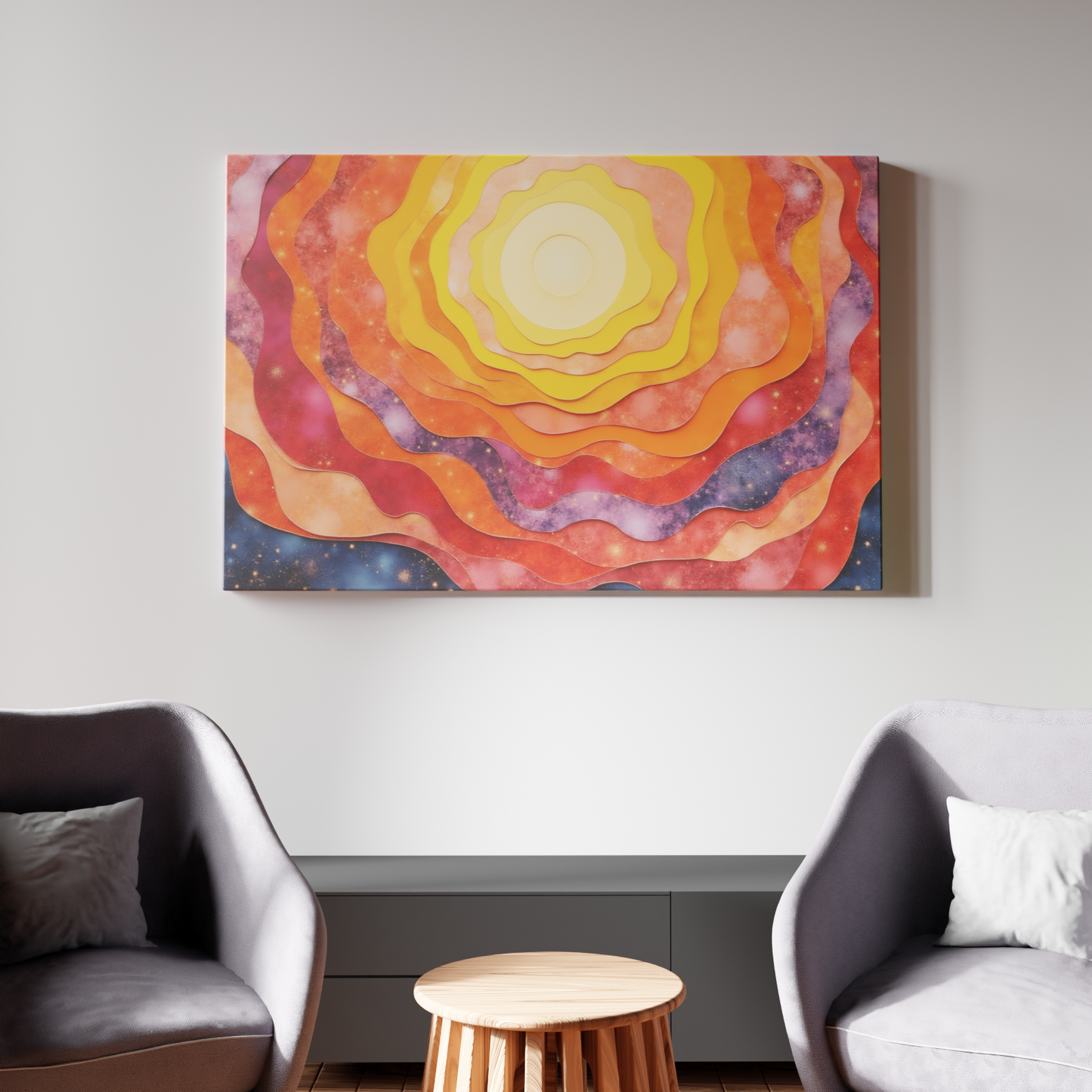 Eclipse of Color: Layered Sunset Hues