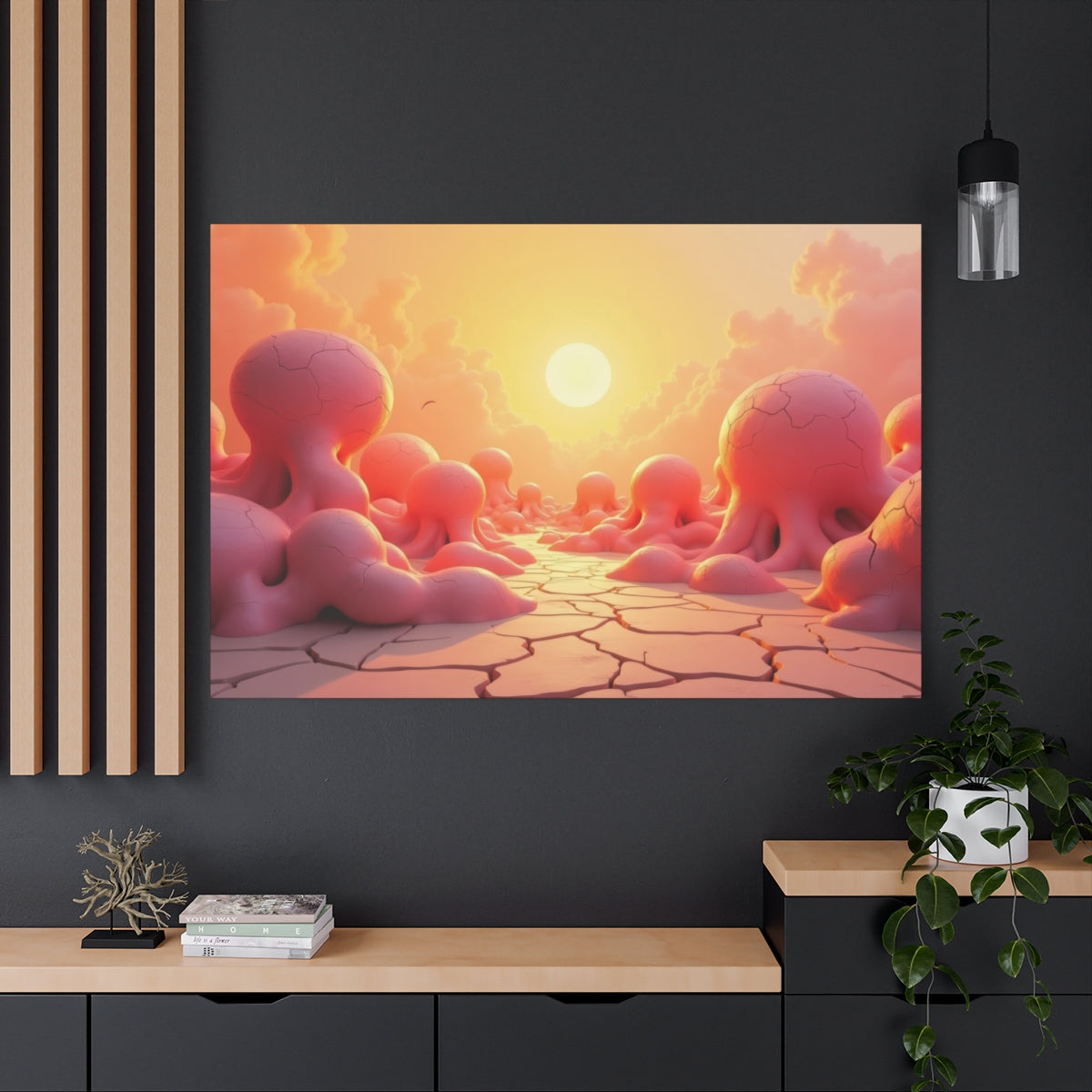 Surreal Sunset on the Pink Plains