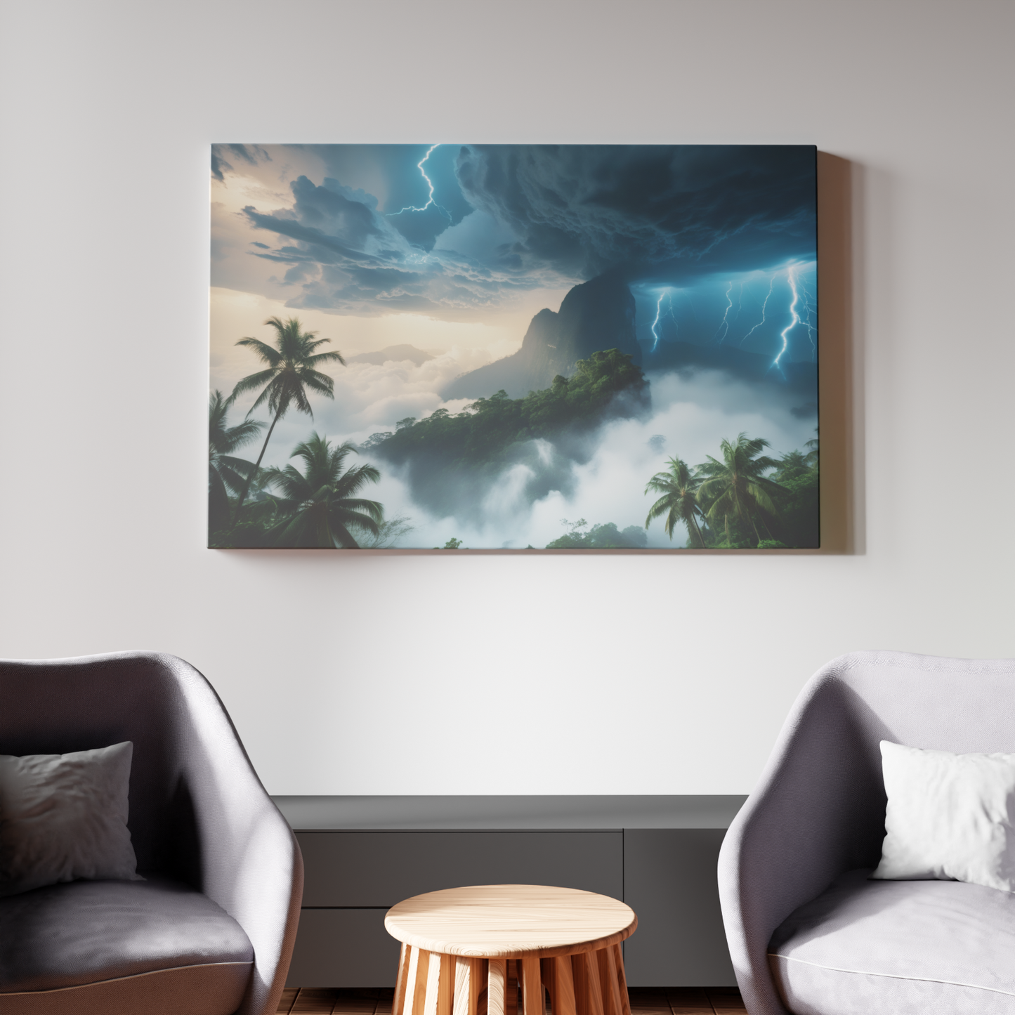 Storm Over Tropical Mountains
