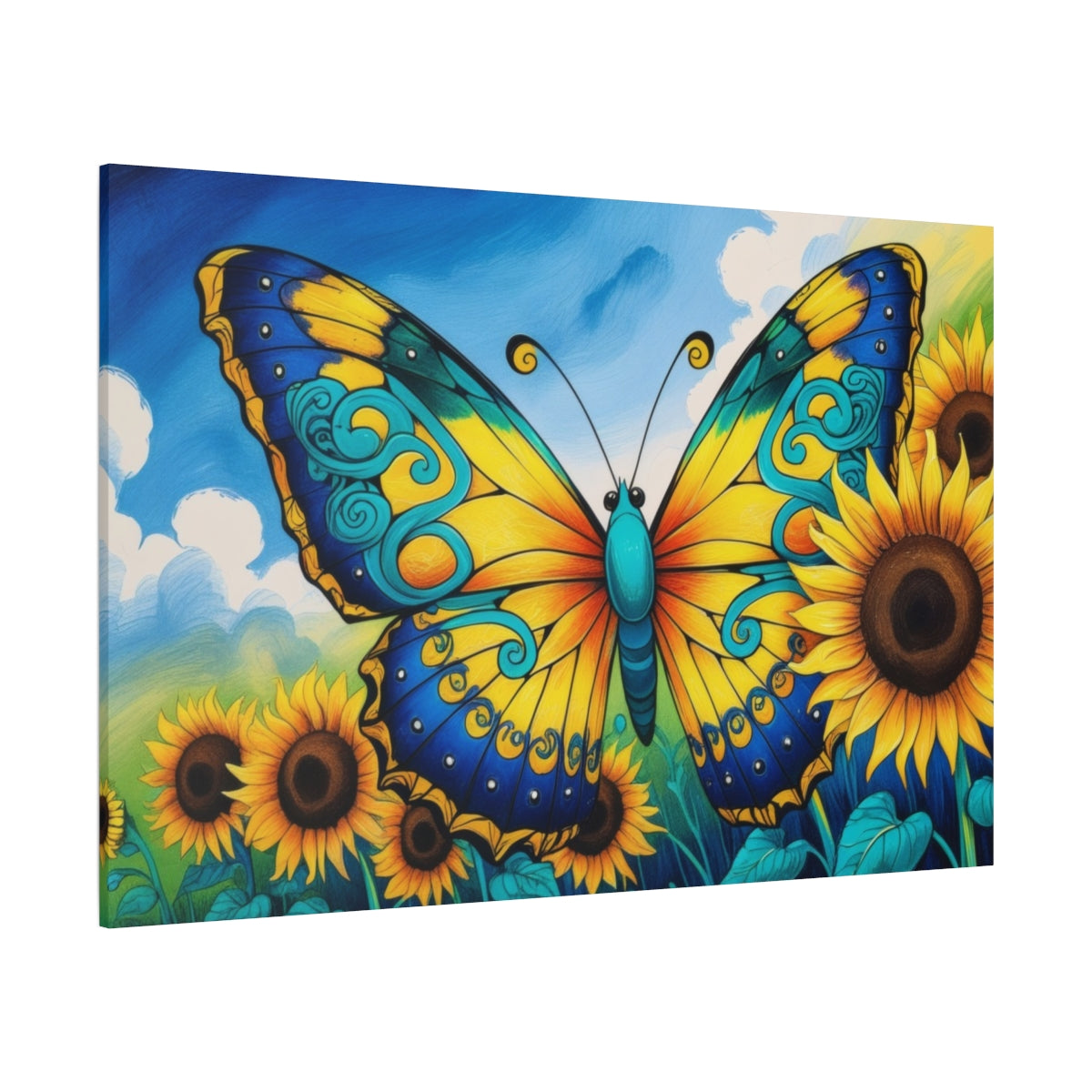 Butterfly Bliss Among Sunflowers