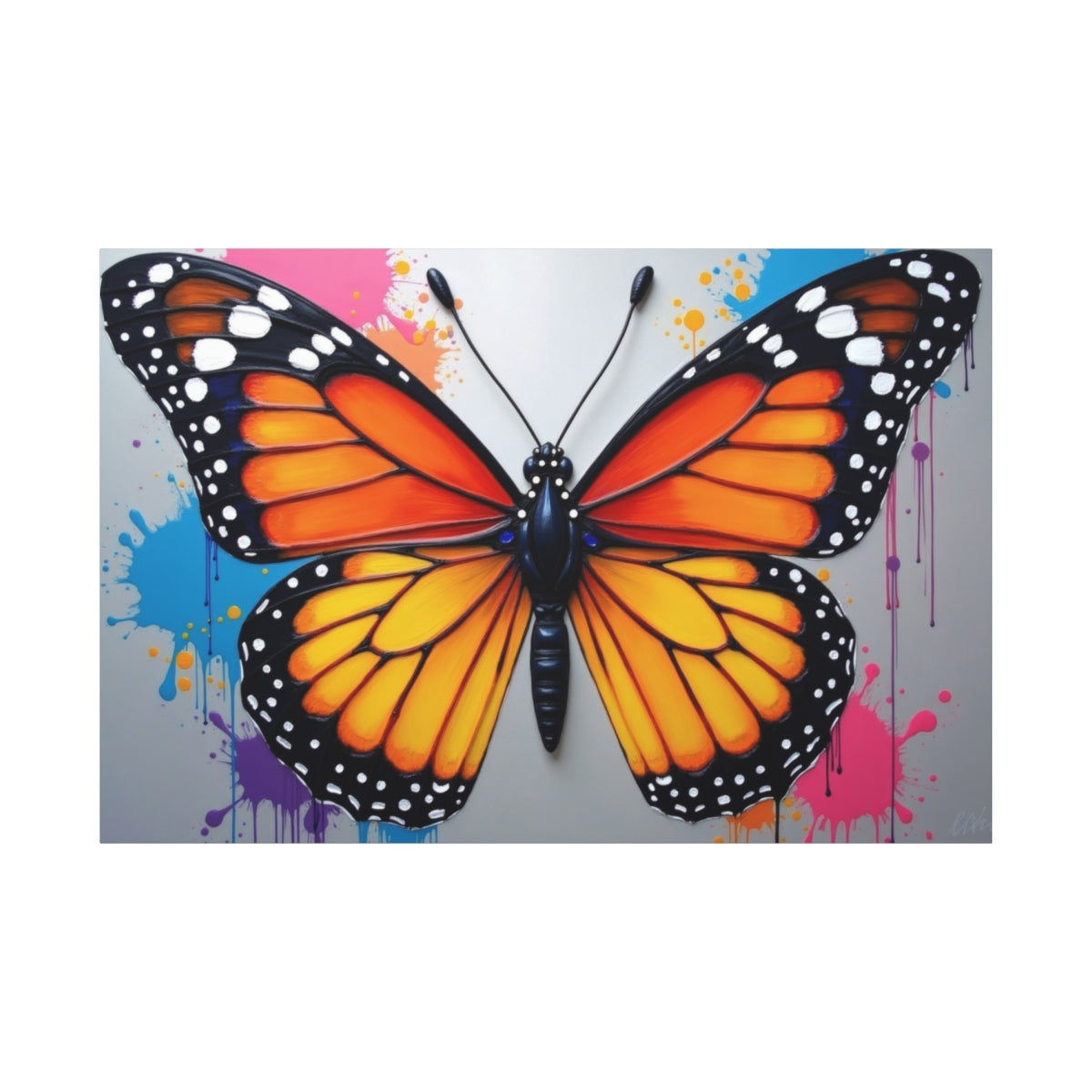 Vibrant Monarch Splatter