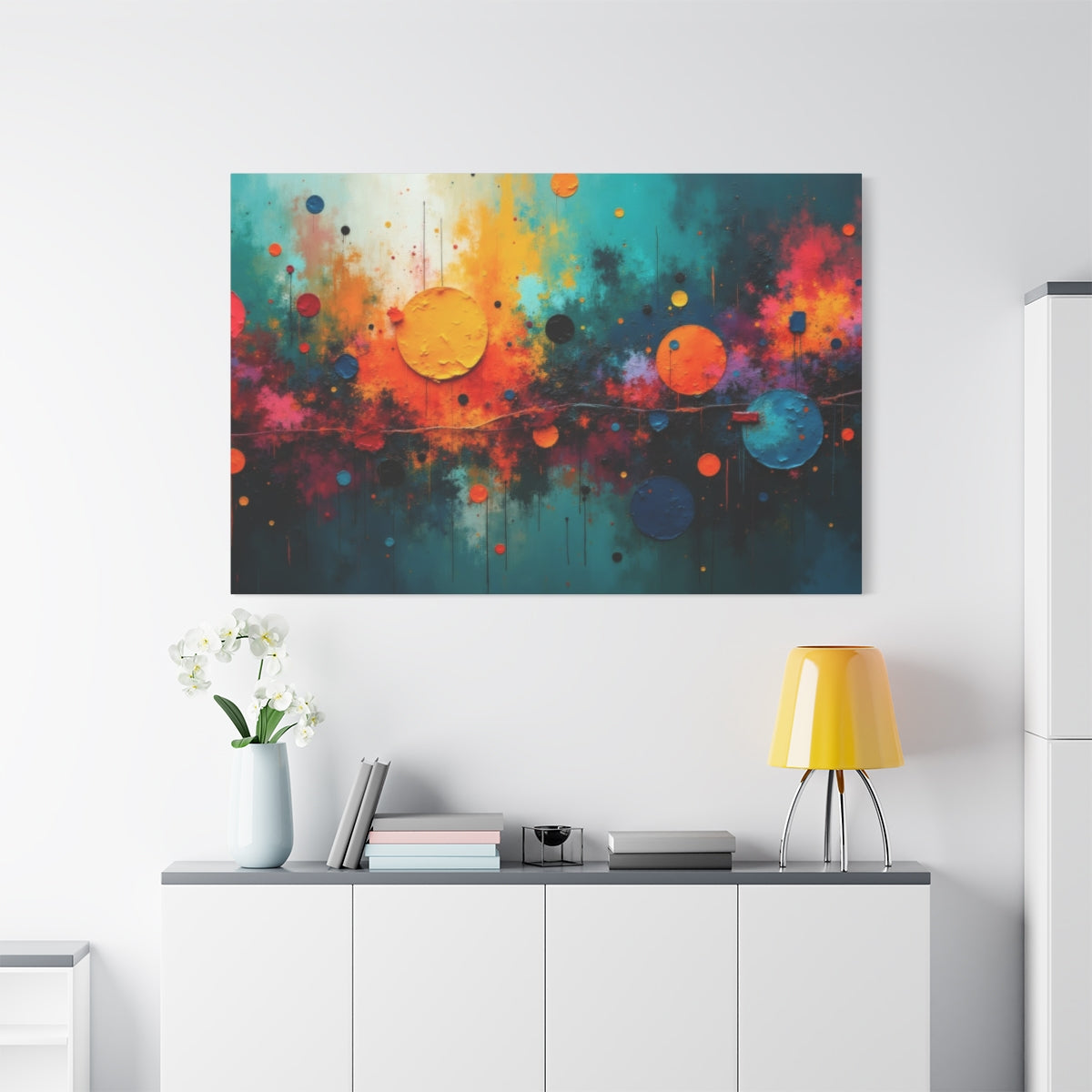 Celestial Symphony Over Urban Chaos