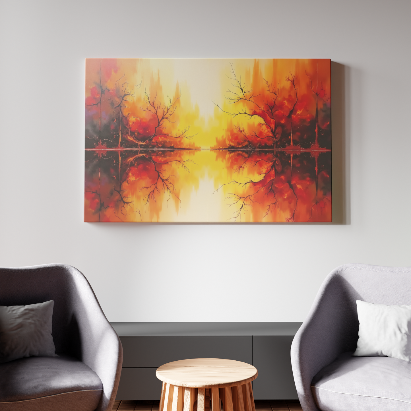 Autumn's Fiery Reflection