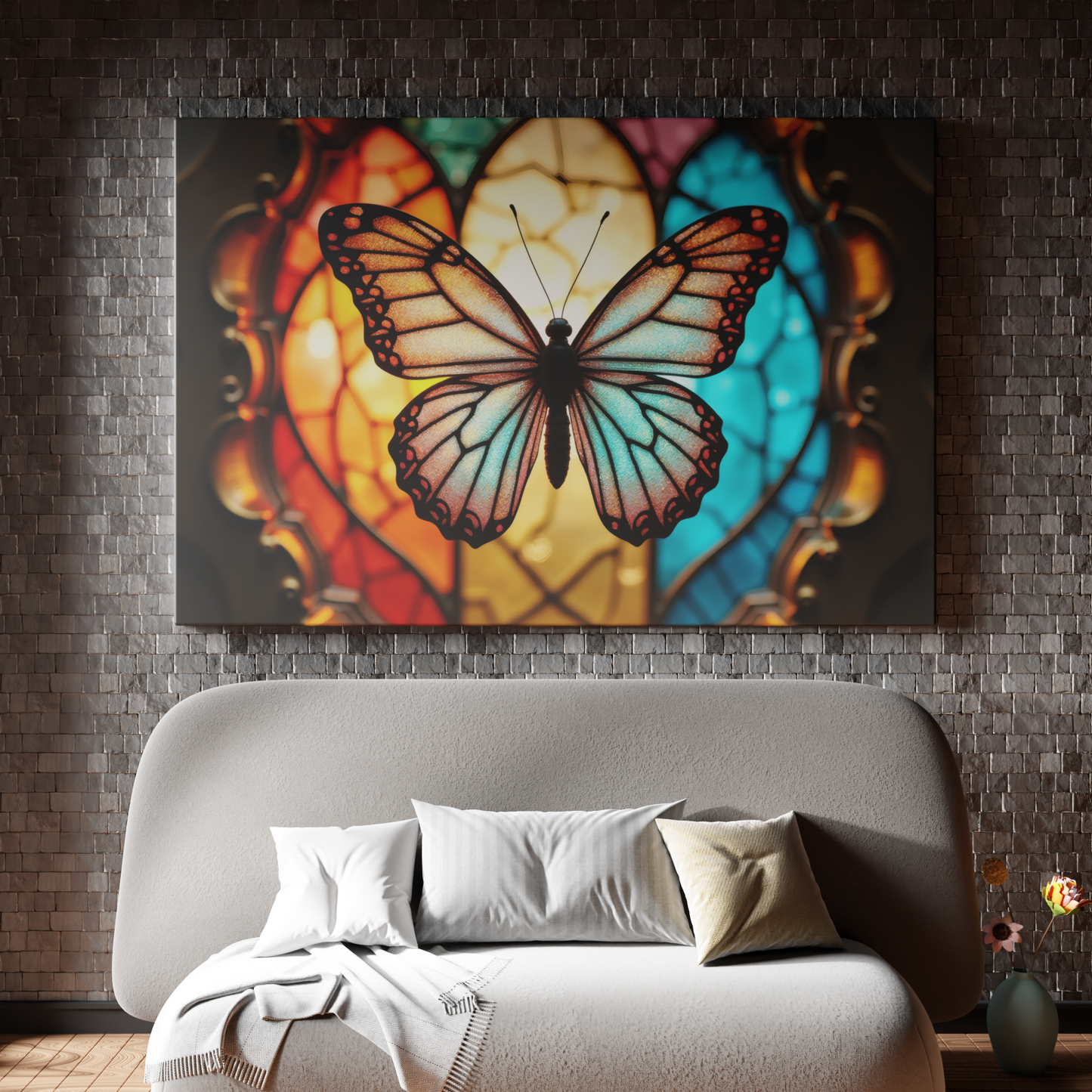 Symphony of Colors: Stained Glass Butterfly