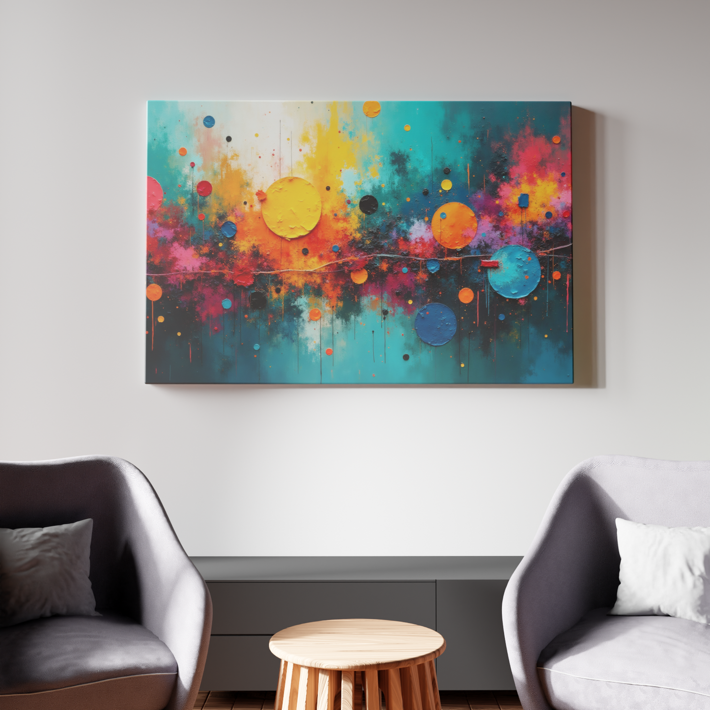 Celestial Symphony Over Urban Chaos