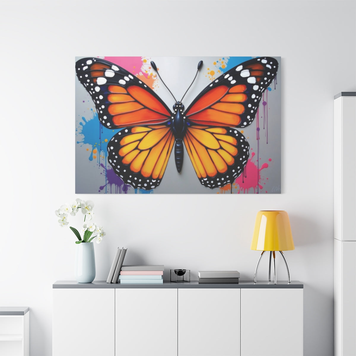 Vibrant Monarch Splatter