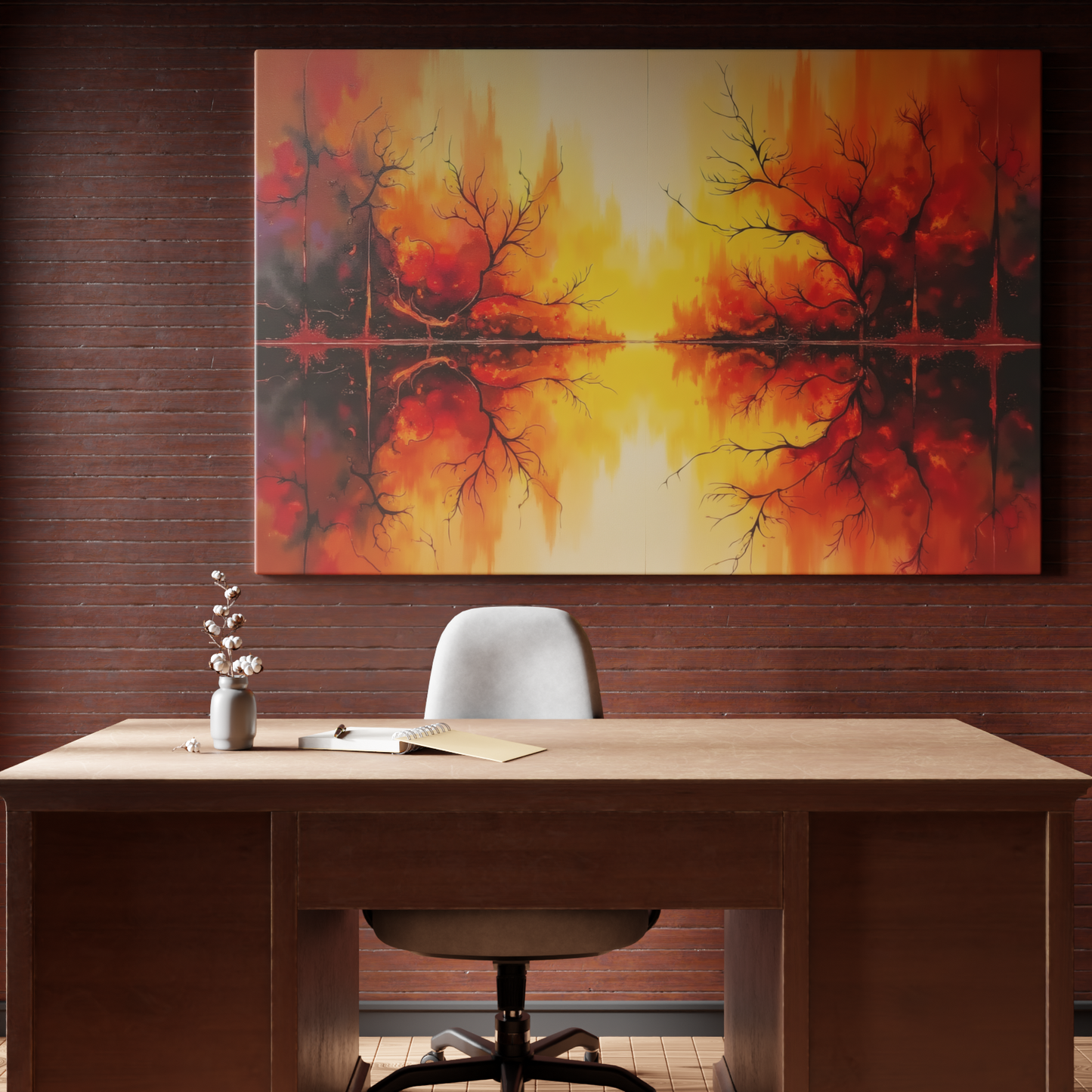 Autumn's Fiery Reflection