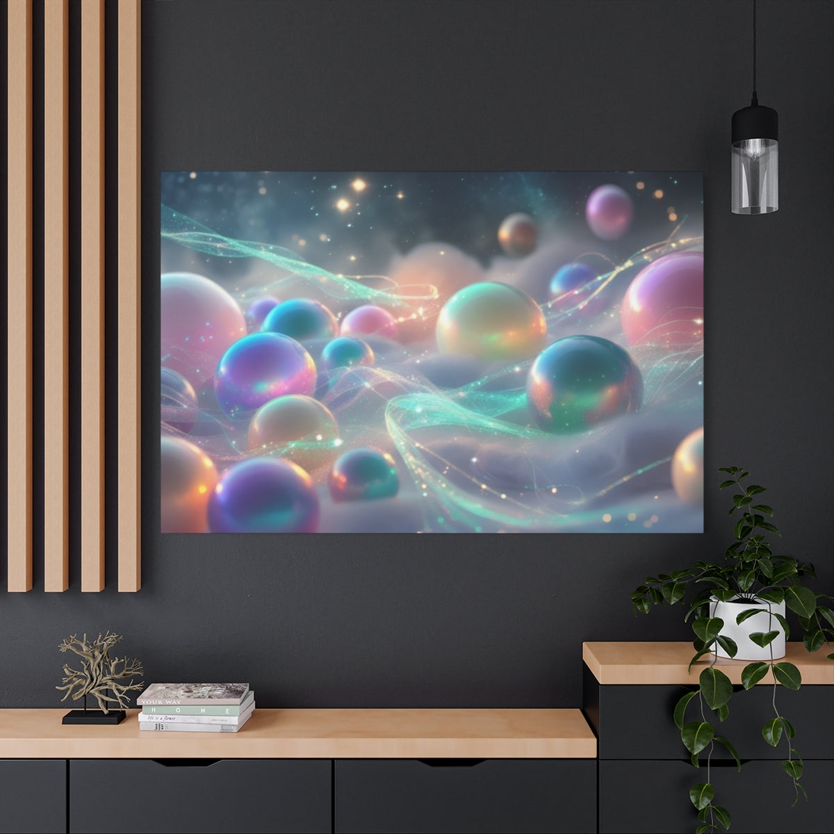Dreamscape of Iridescent Orbs