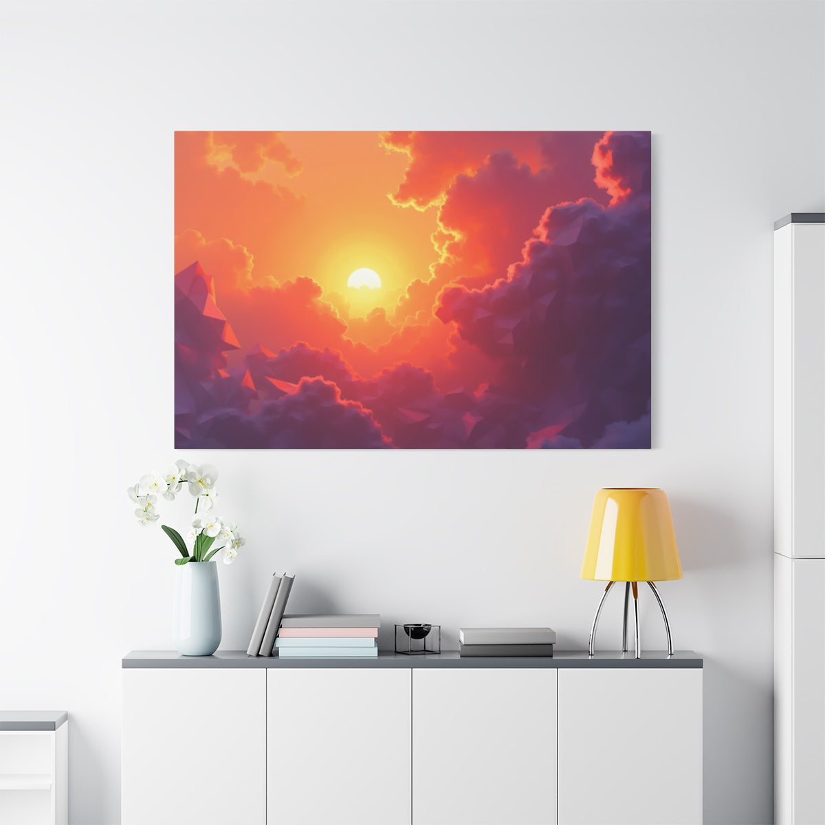Geometric Sunset Symphony