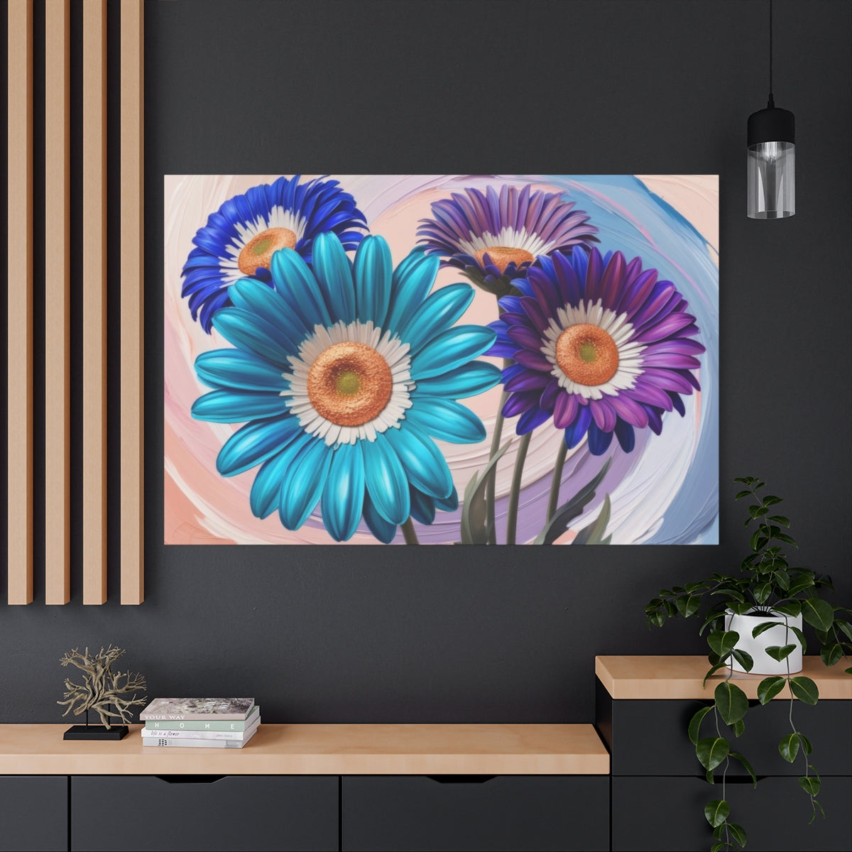 Vibrant Blossoms in Swirl