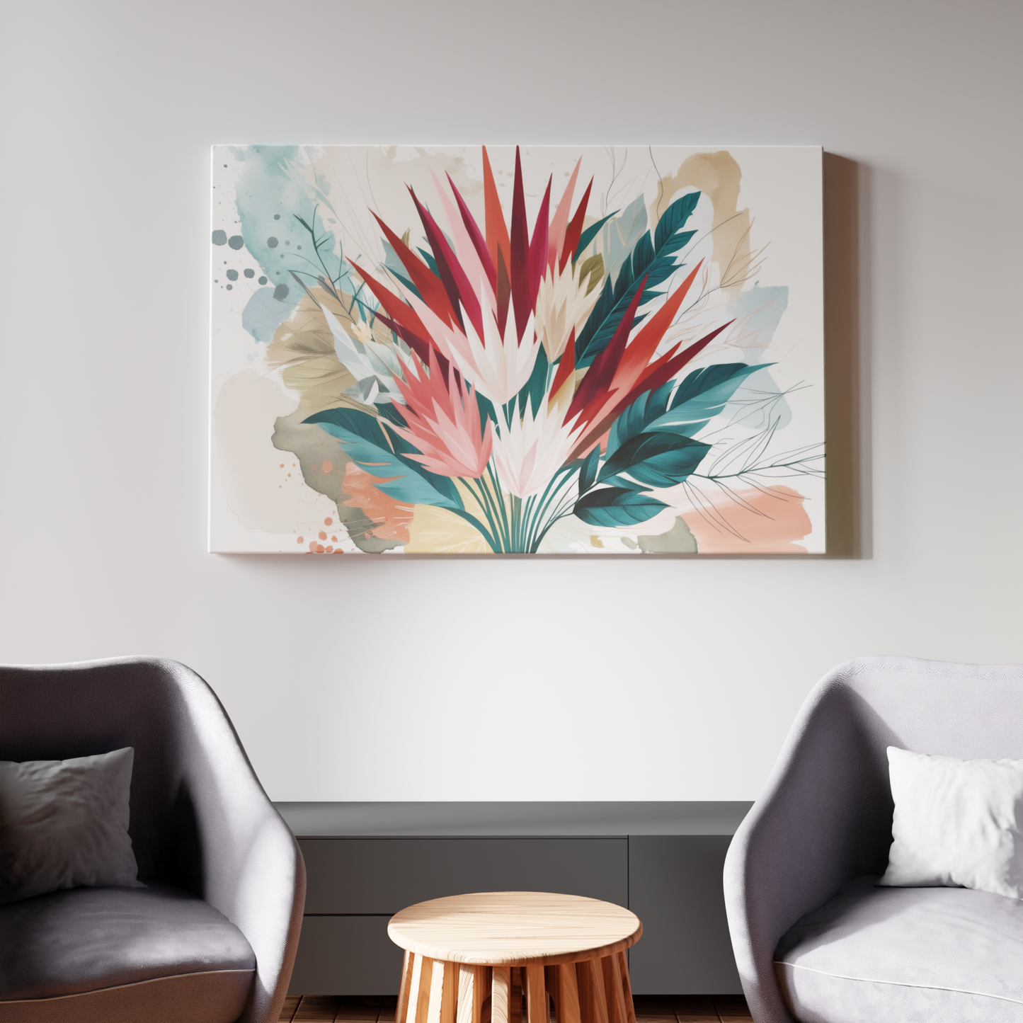 Floral Symphony in Abstract Watercolors