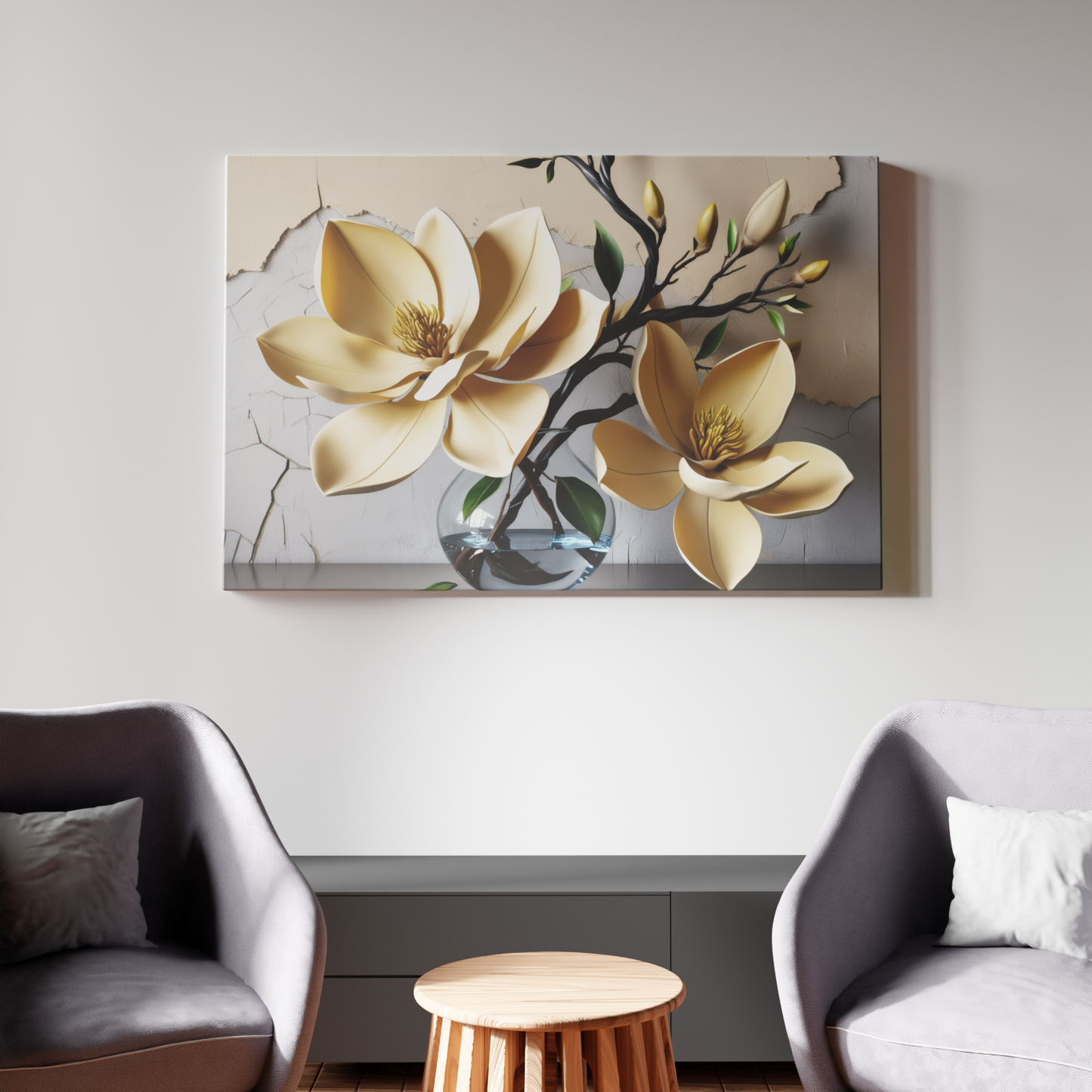 Delicate Blossoms in Glass