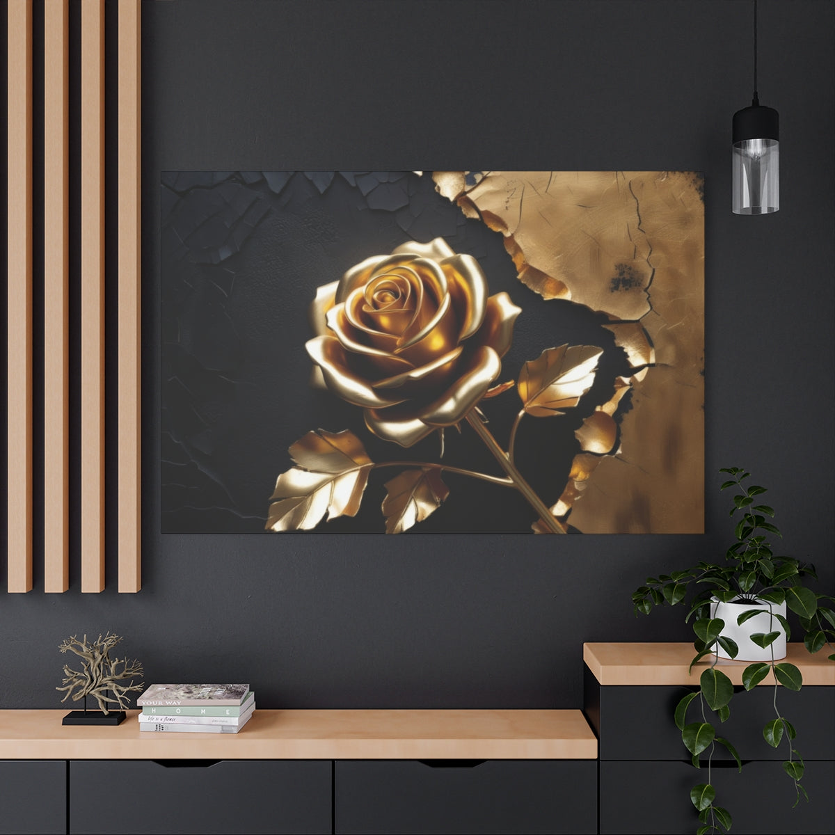 Golden Bloom Against Timeworn Texture