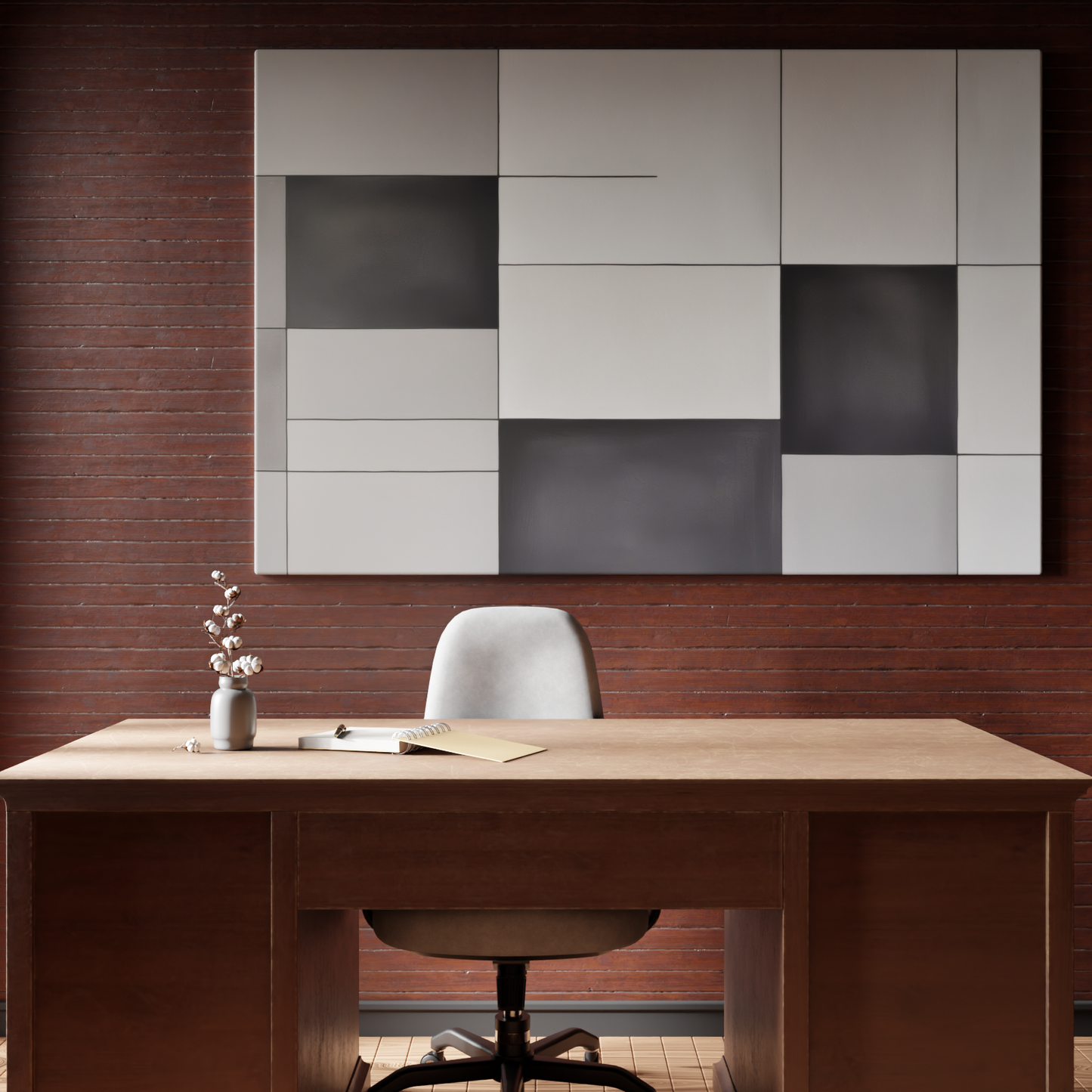 Monochrome Geometric Harmony