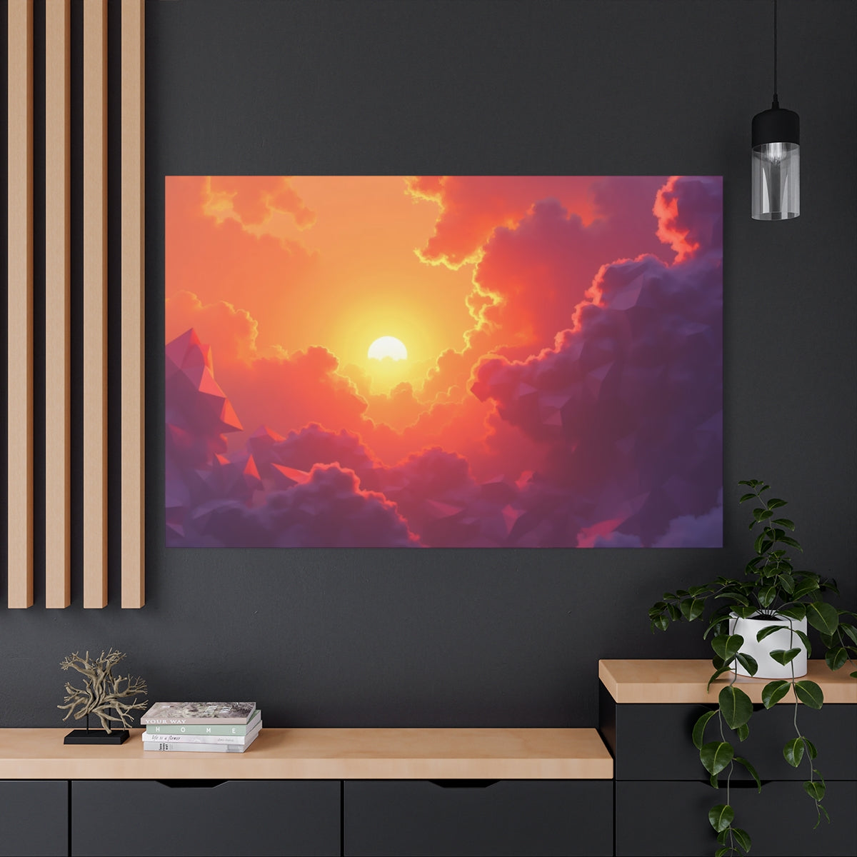 Geometric Sunset Symphony