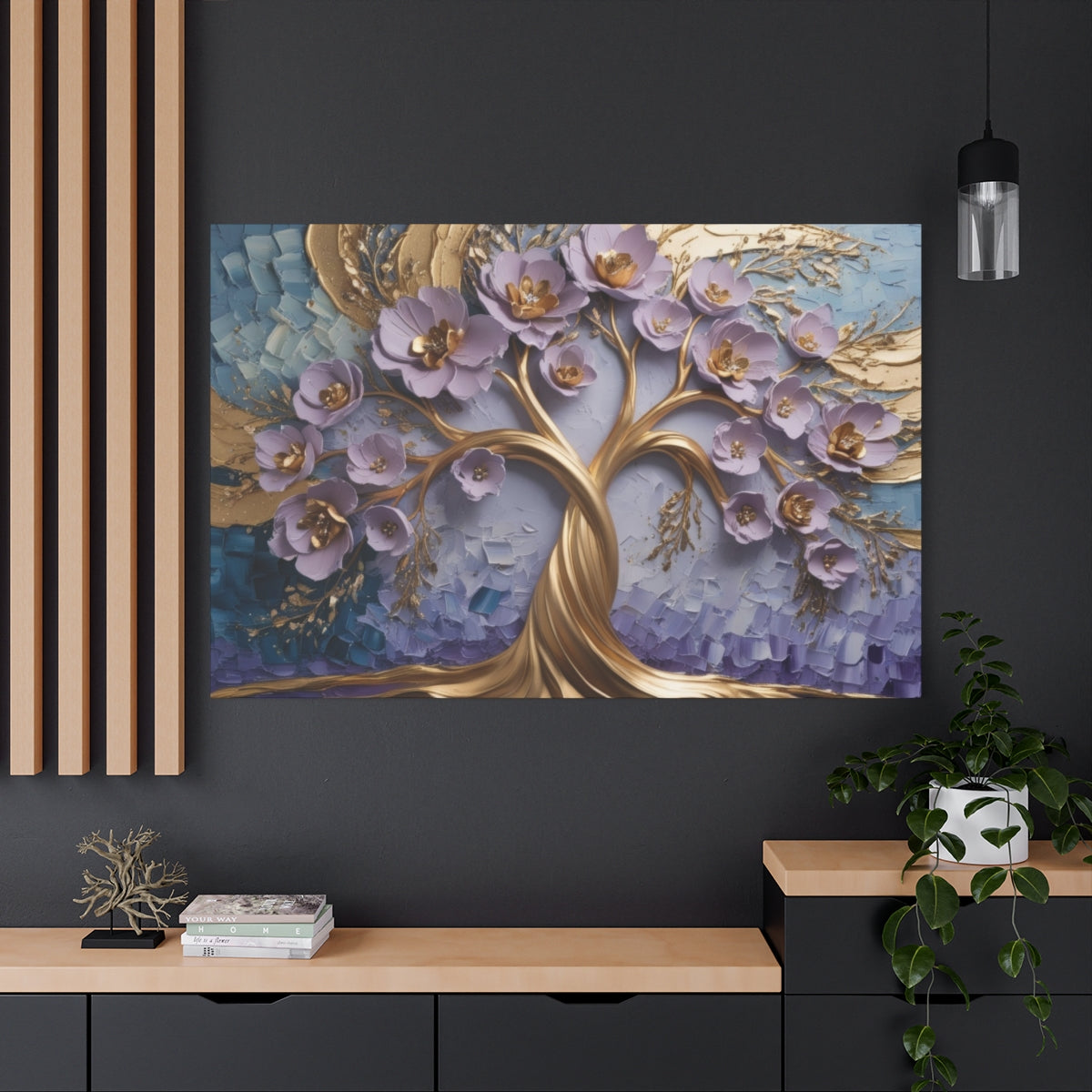 Blossoms of Gold and Lavender