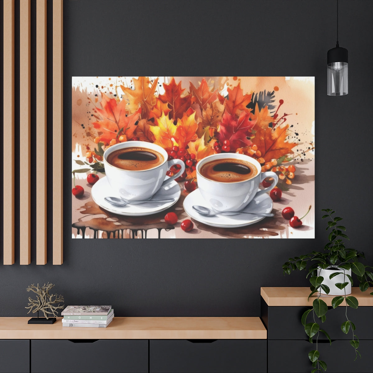 Autumn Aroma: Coffee & Crimson Leaves