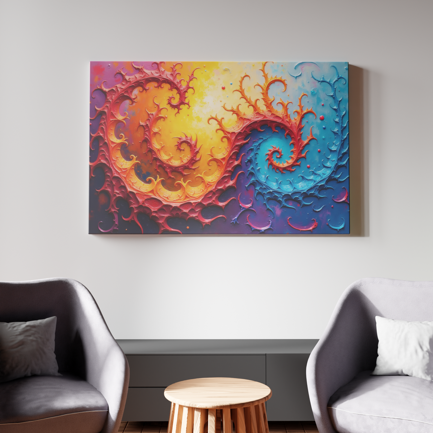 Fractal Dance of Fire and Ice