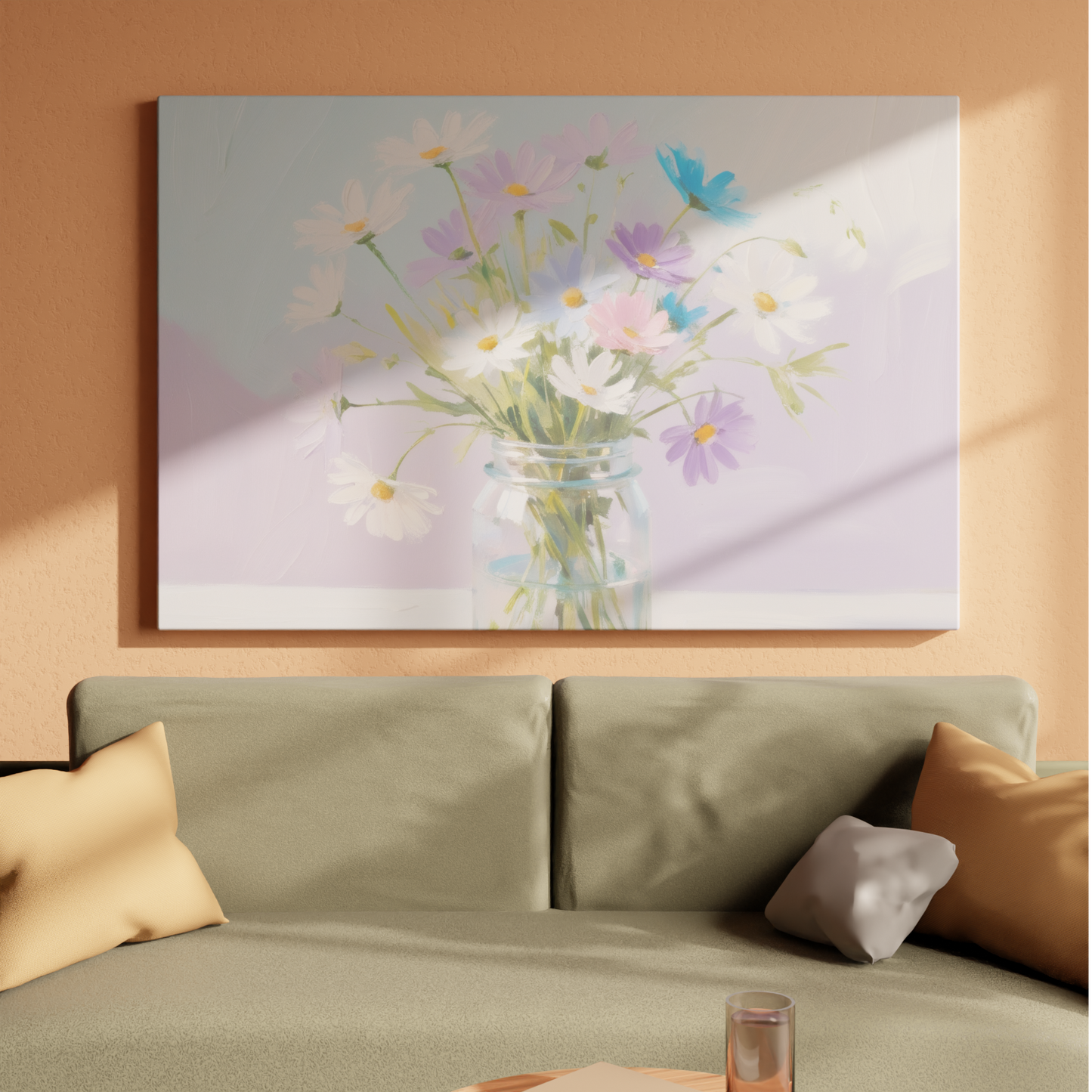 Pastel Floral Symphony in a Jar