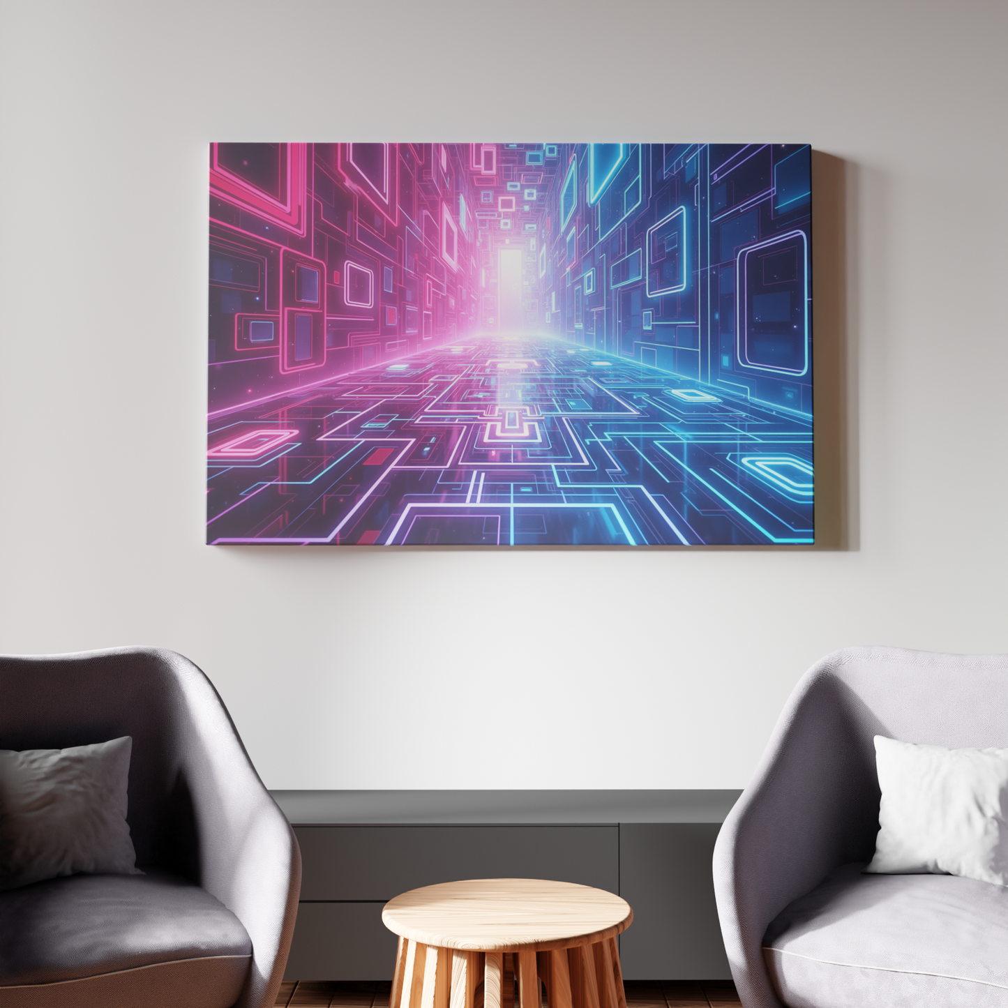 Neon Cyber Corridor