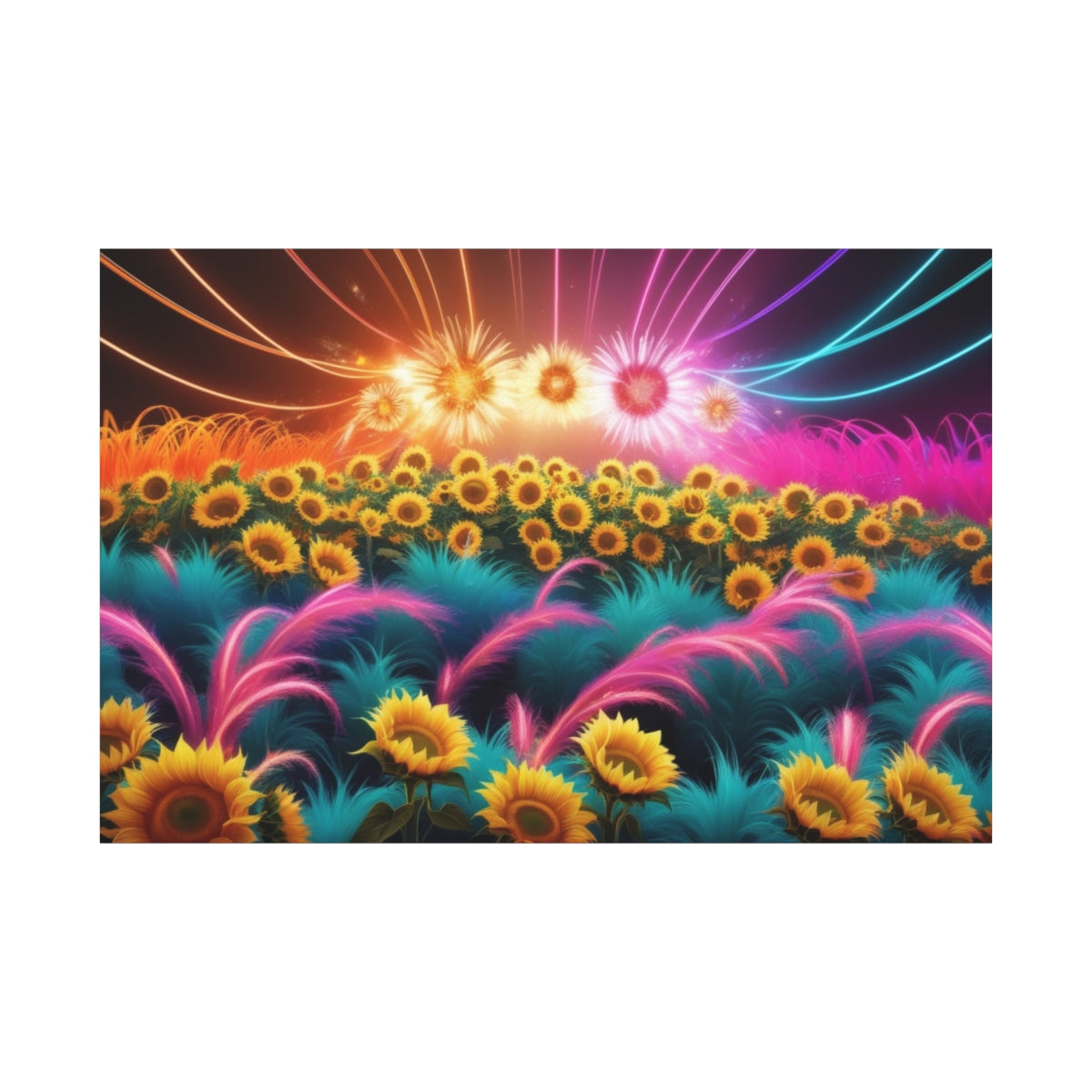 Neon Sunflower Symphony
