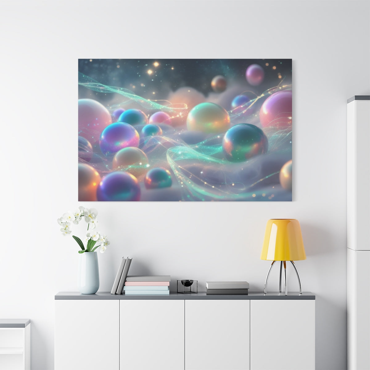 Dreamscape of Iridescent Orbs