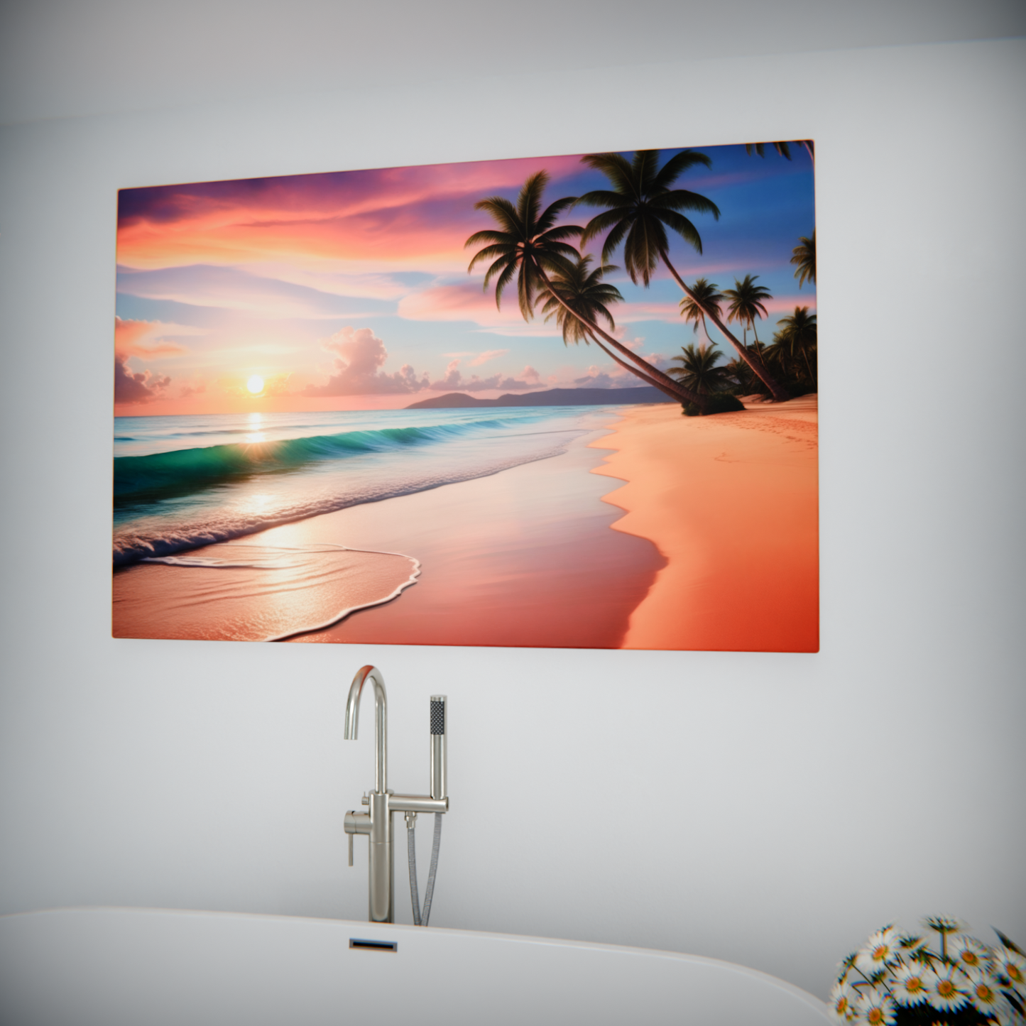 Tropical Tranquility: Sunset on the Shore