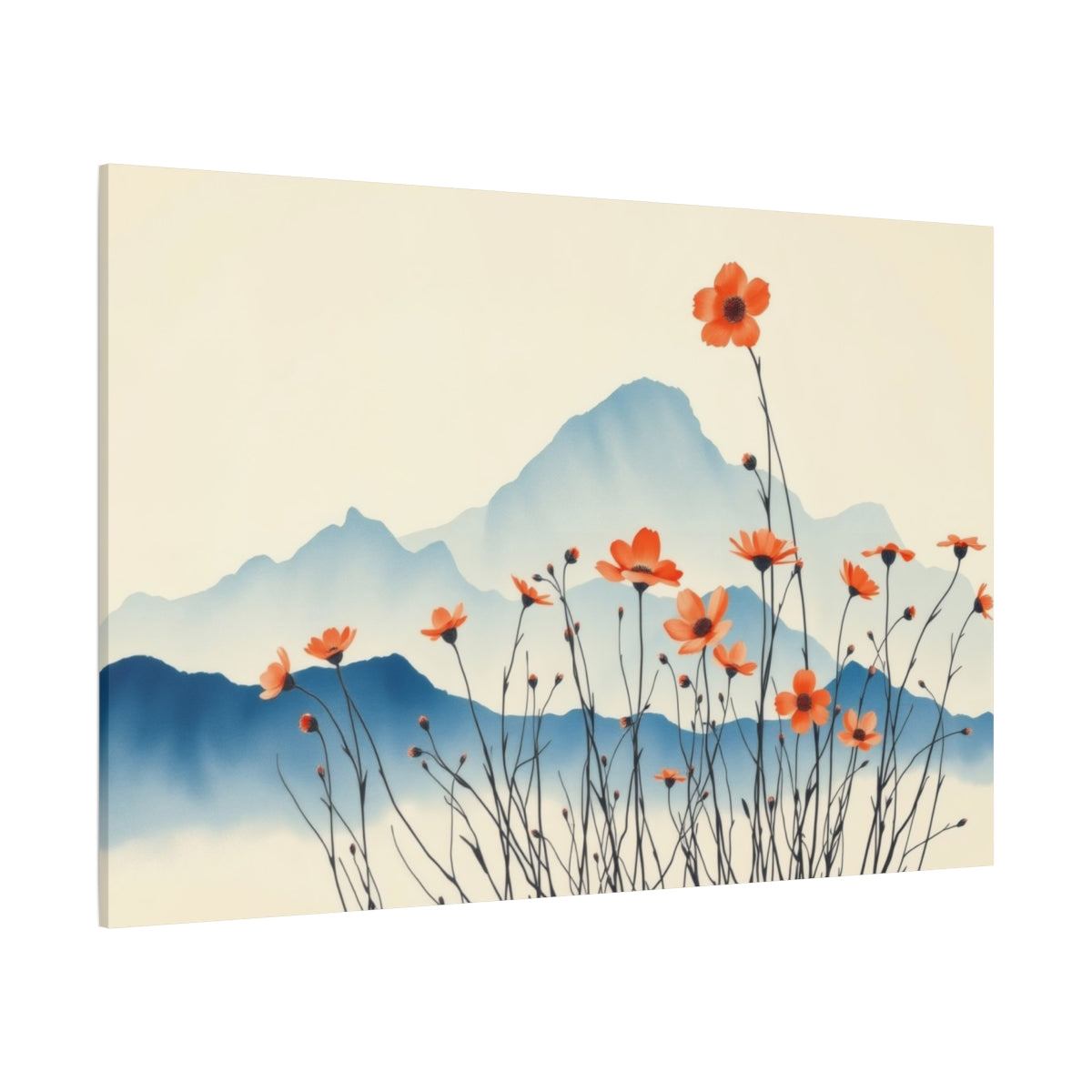 Blossoms Against Distant Peaks