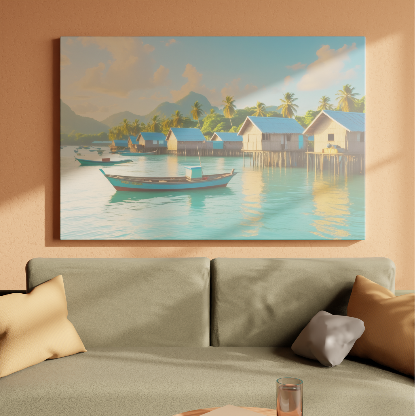 Tranquil Waters of a Stilted Village