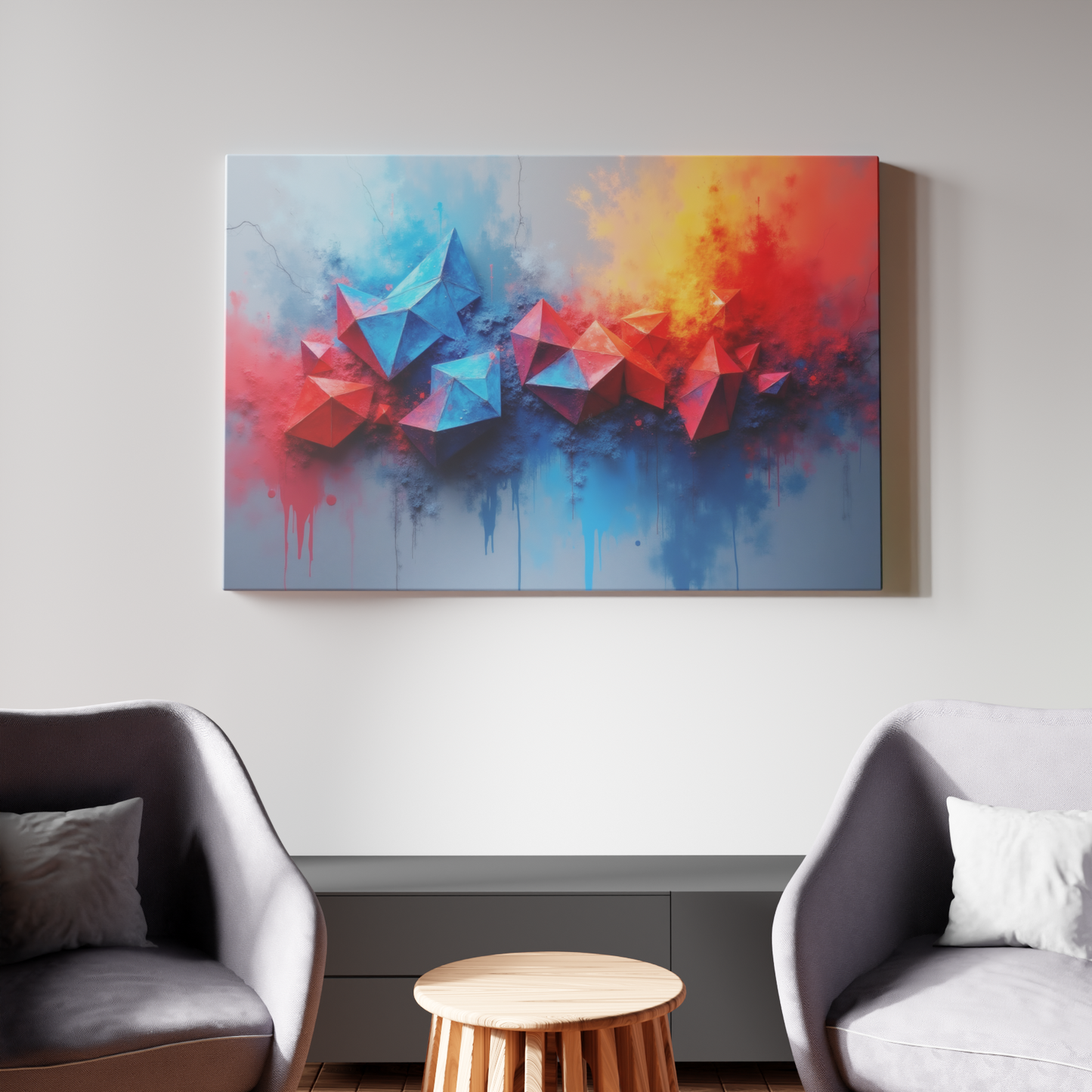 Geometric Clash: Blue and Red Dynamics