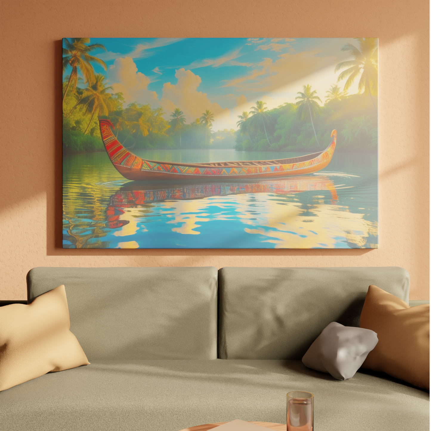Tranquil Canal through Tropical Paradise