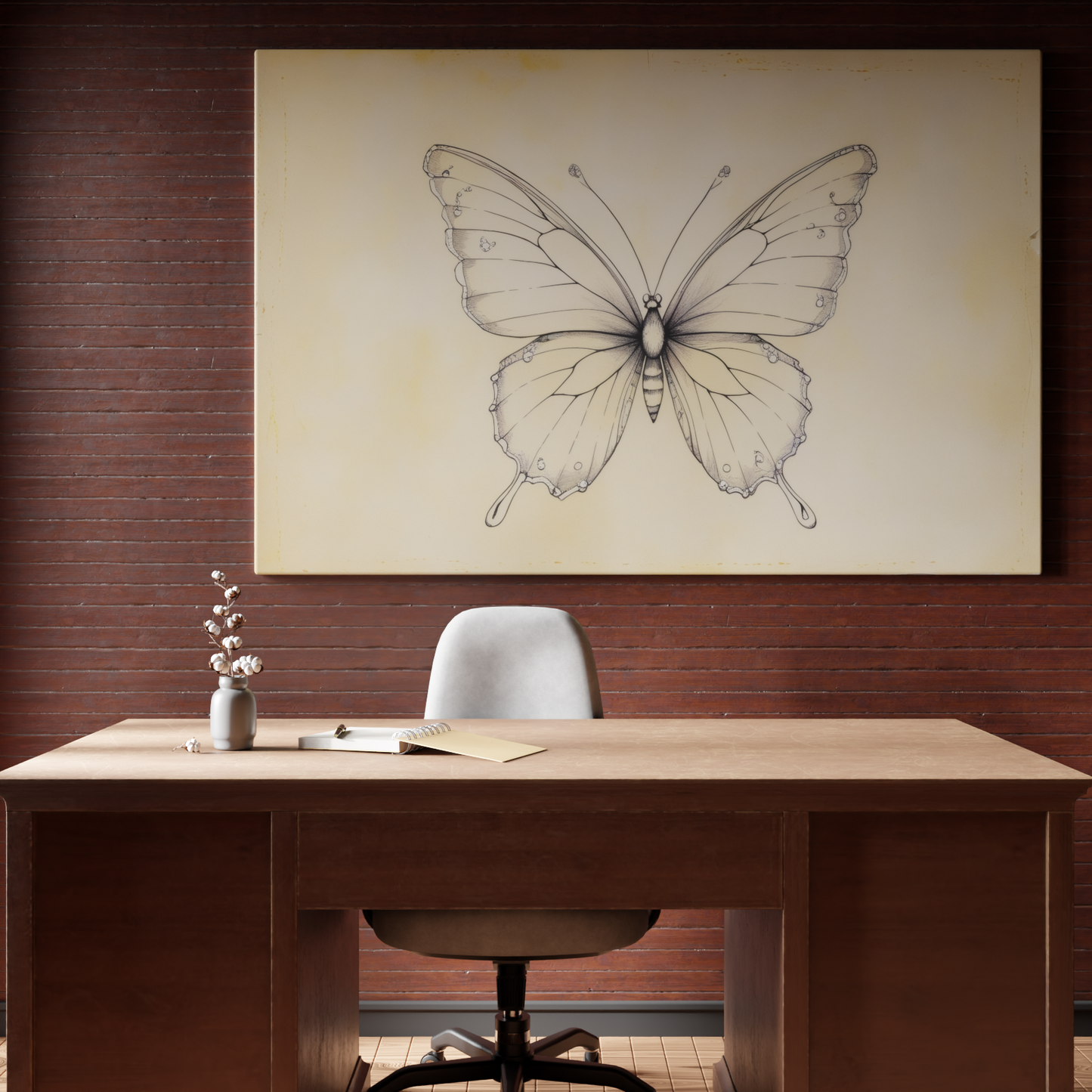 Vintage Butterfly Sketch