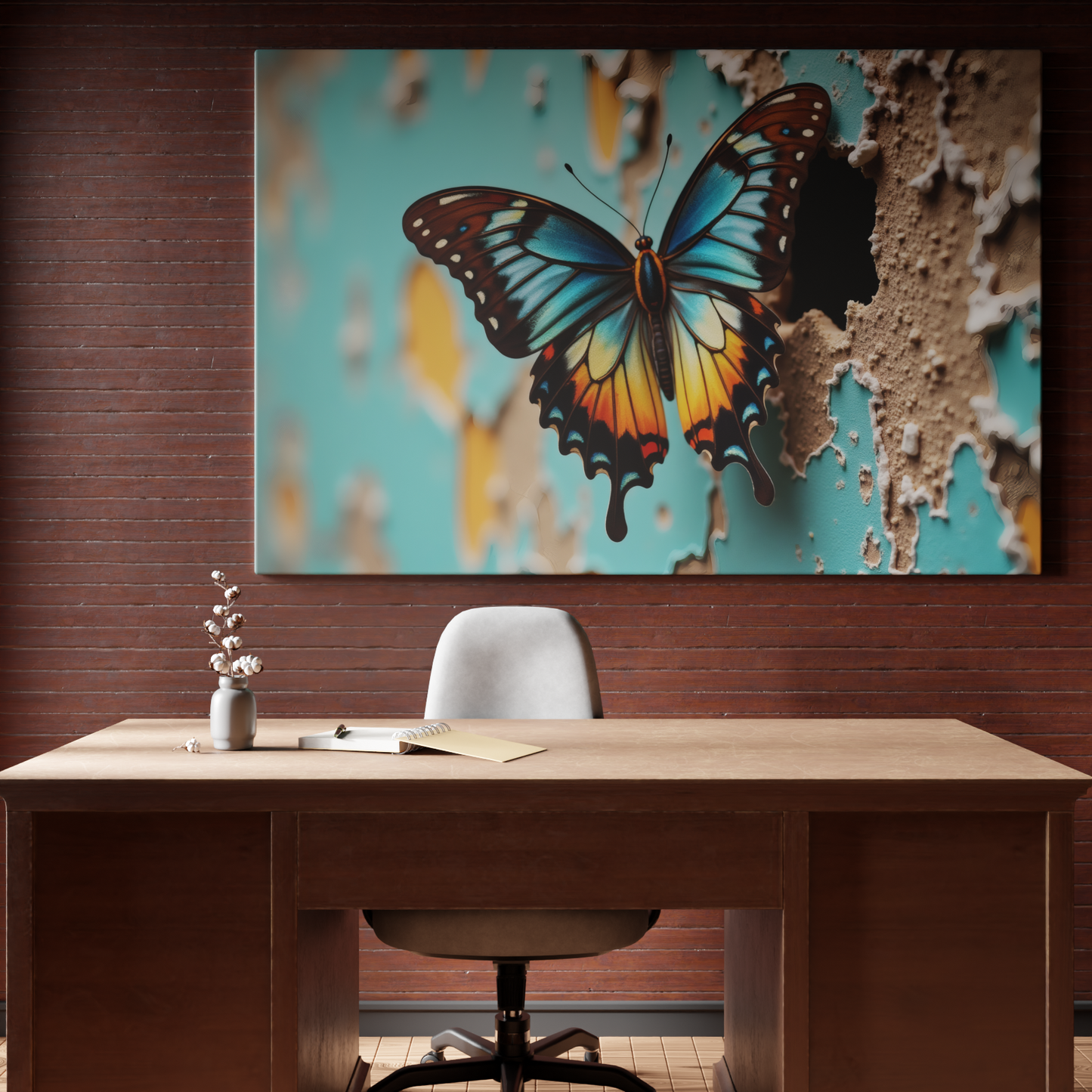 Butterfly Amidst Decay: A Contrast in Beauty