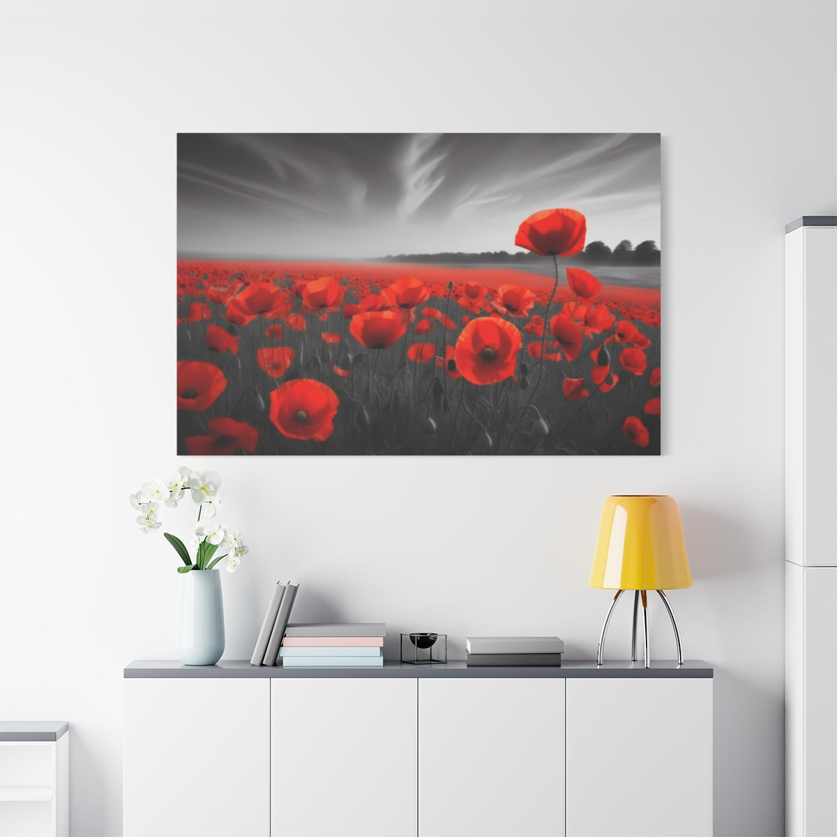 Poppies in Monochrome Dreamscape