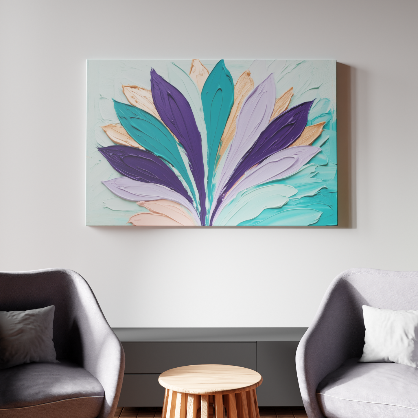 Blossoming Petals in Abstract Harmony